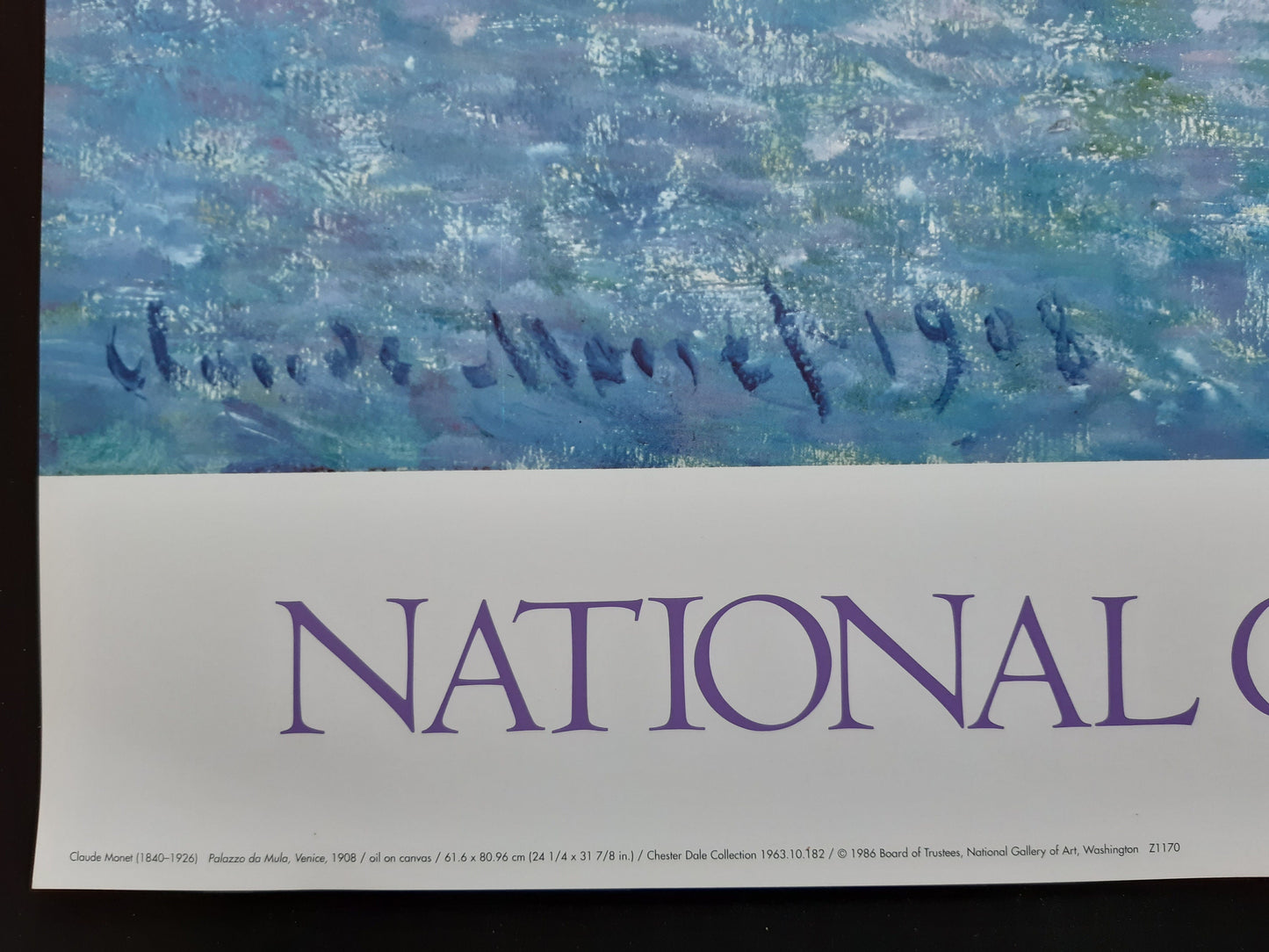 Claude Monet original art poster - 30.7"×26.6" (78×67.5cm)