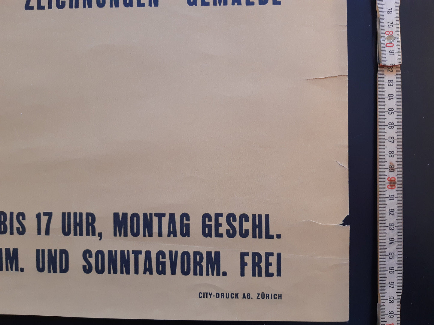 Wilhelm Busch original art exhibition poster - 27.6"×39.4" (70×100cm)
