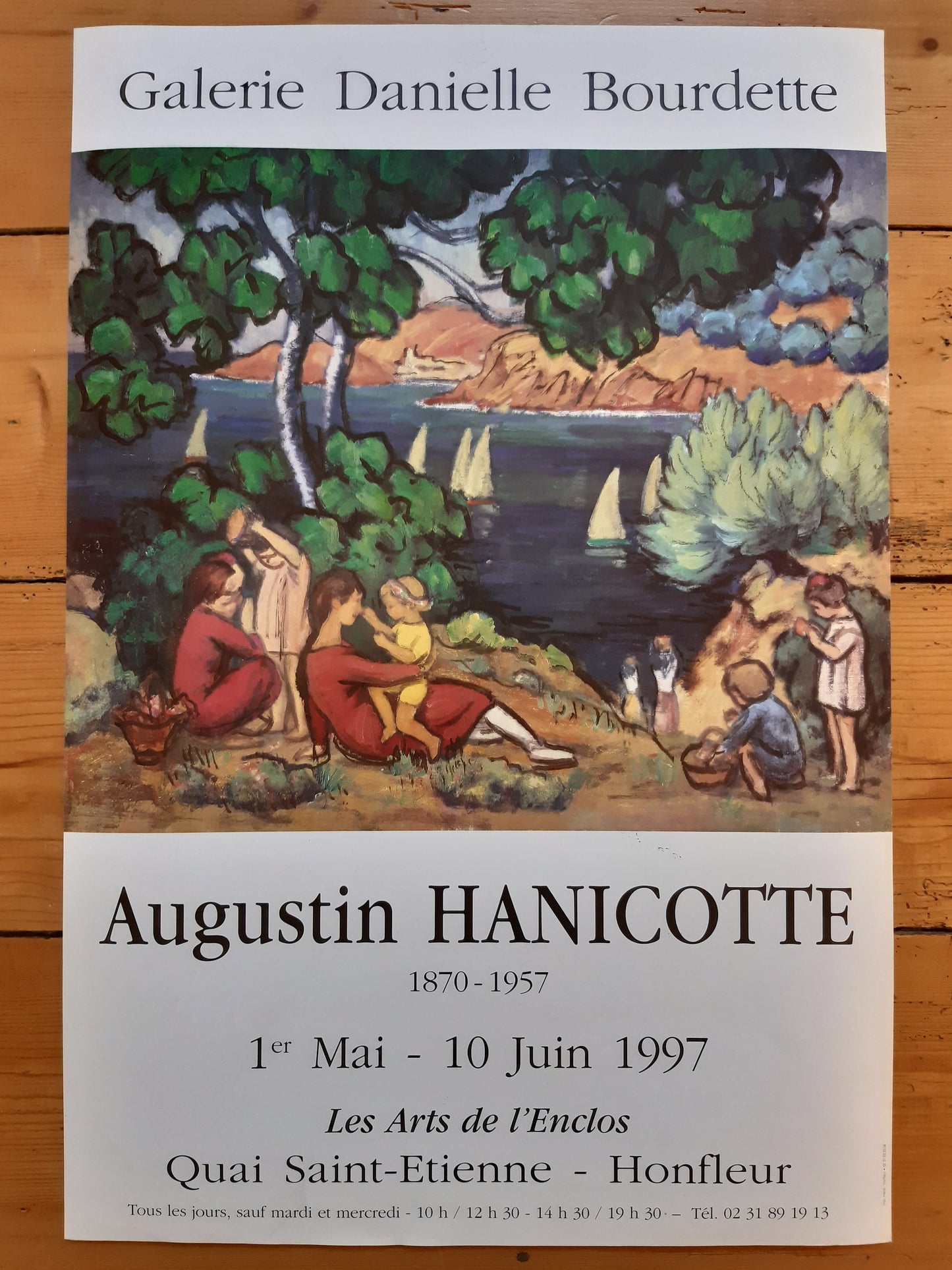Augustin Hanicotte original art exhibition poster - 16.5"×24.4" (42×62cm)