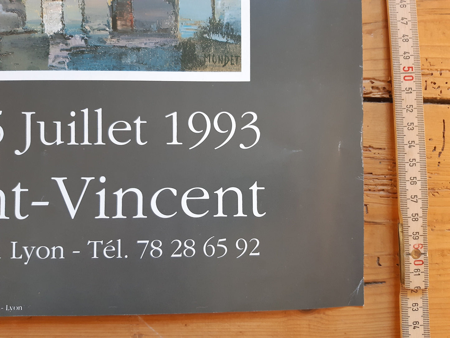 JR Mondet original art exhibition poster used - 17.1"×24.8" (43.5×63cm)