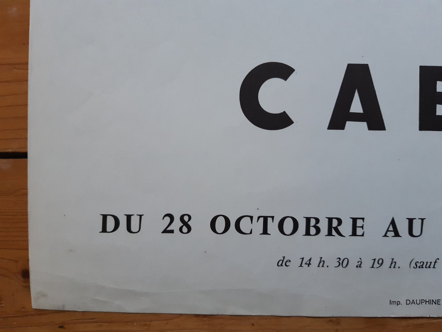 Gerard Cabus original art exhibition poster used - 16.7"×23.6" (42.5×60cm)