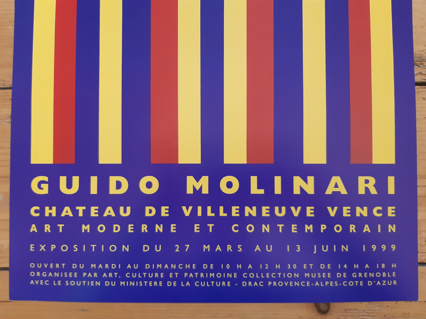 Guido Molinari original art exhibition poster - 15.7"×23.6" (40×60cm)