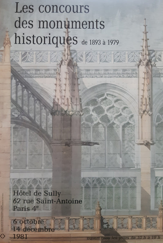 Notre Dame Paris historical architecture exhibition poster - 14.0"×23.2" (35.5×59cm)