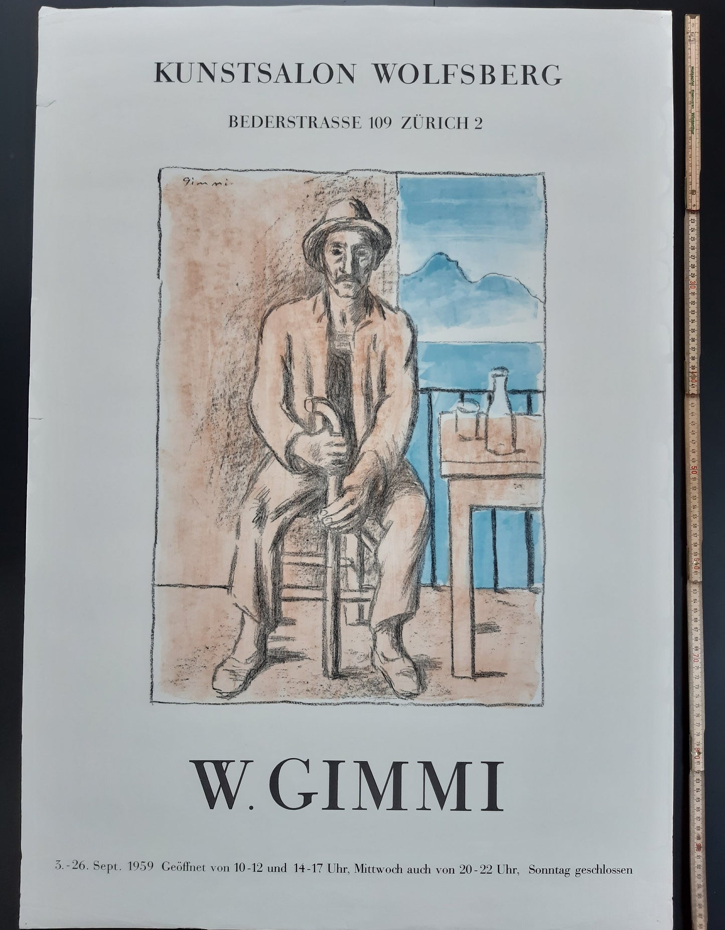 Wilhelm Gimmi art exhibition poster used