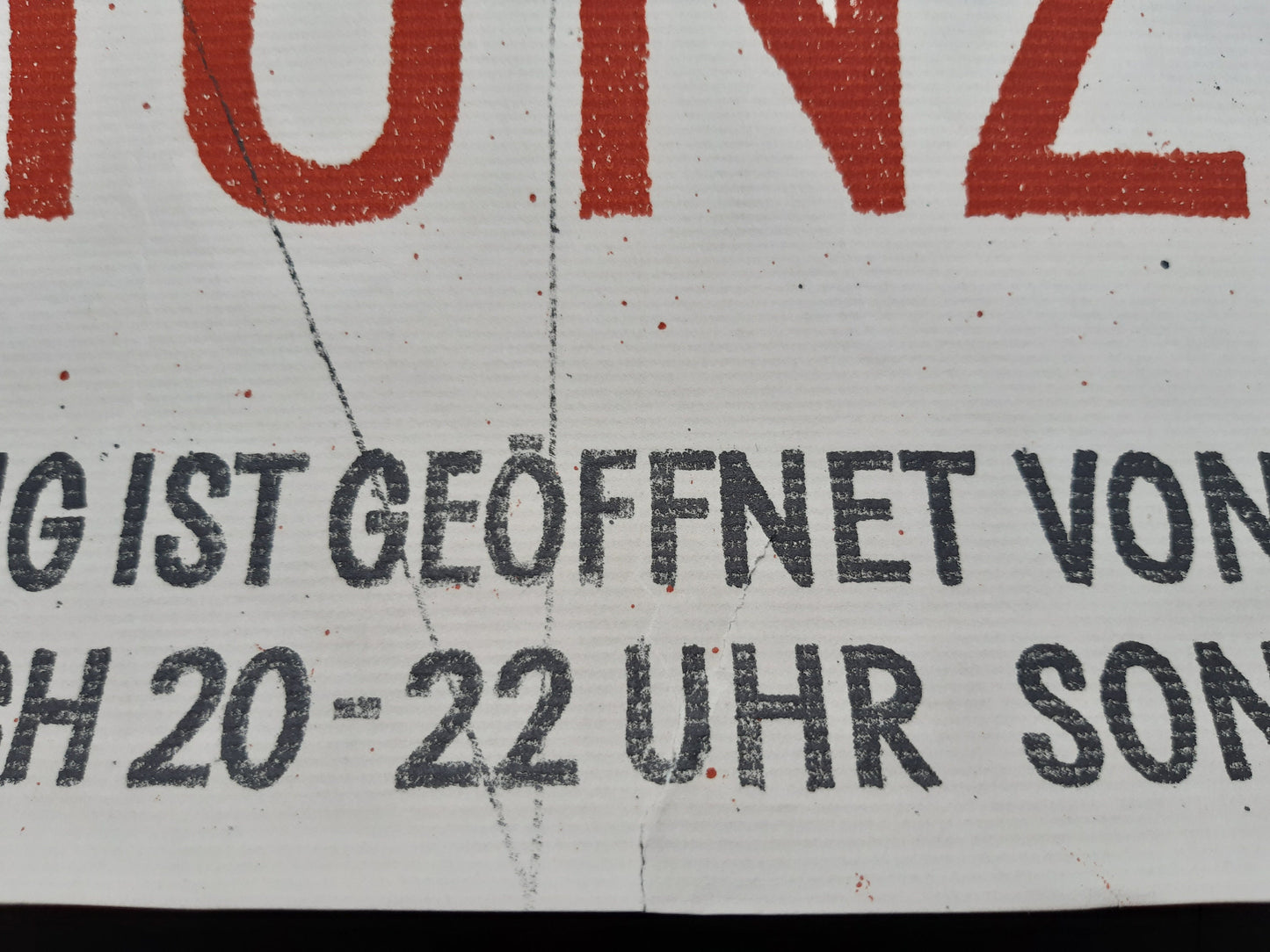 Werner Hunziker art exhibition poster used - 27.6"×39.4" (70×100cm)