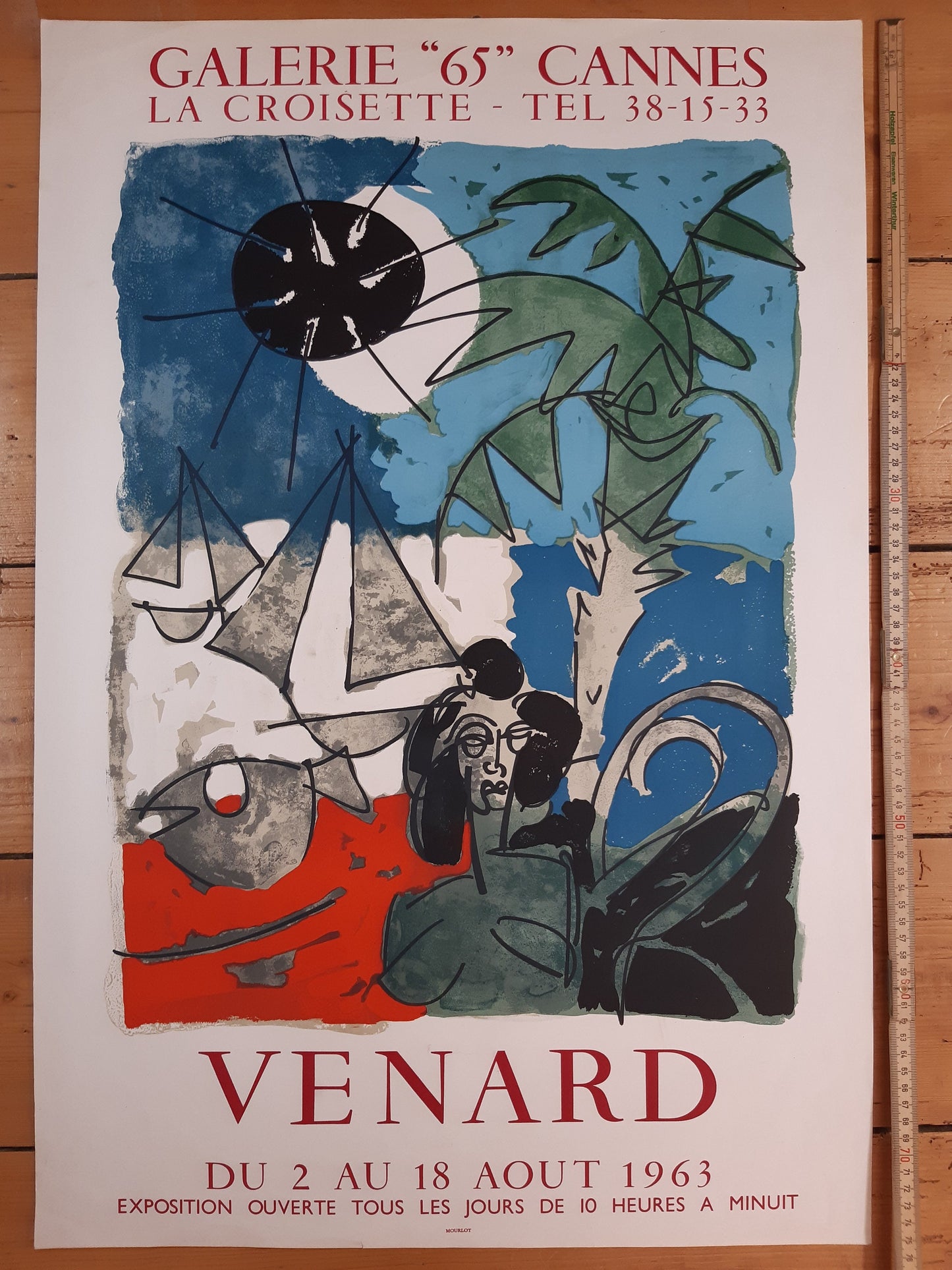 Claude Venard original art poster - 20.2"×29.9" (51.2×76cm)
