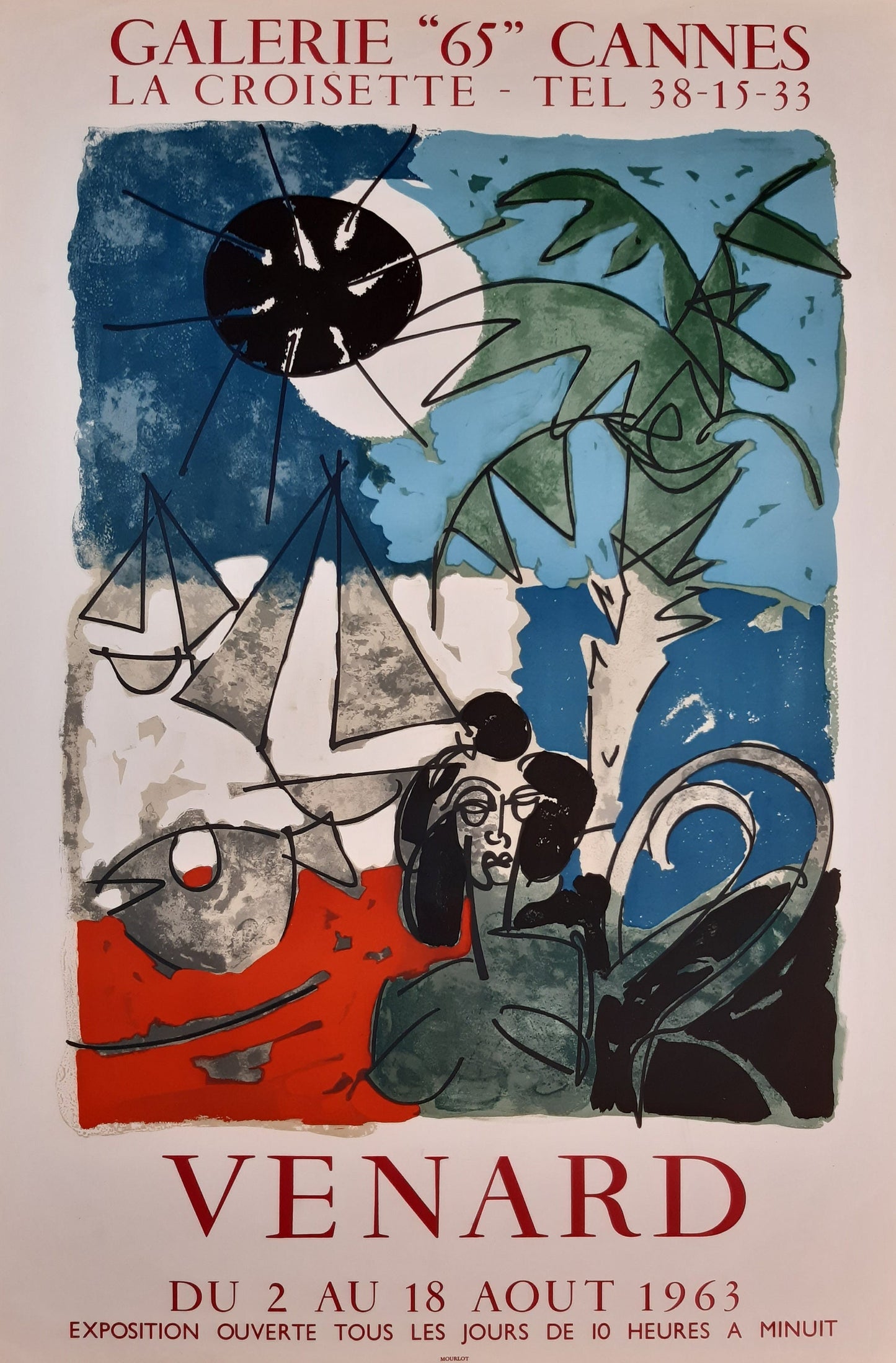 Claude Venard original art poster - 20.2"×29.9" (51.2×76cm)