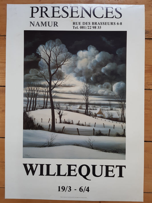 Piet Willequet original art poster used - 19.1"×27.2" (48.5×69cm)