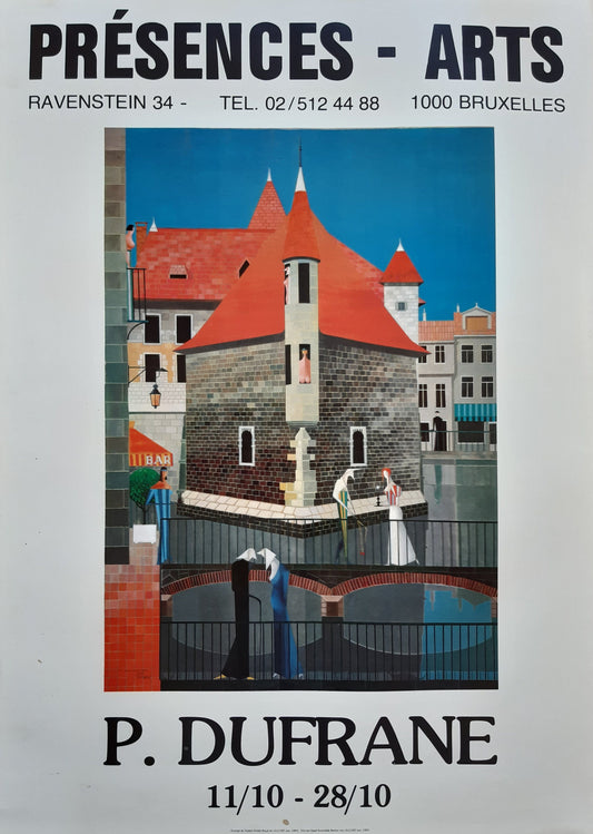 Paul Dufrane original art poster used - 20.1"×27.8" (51×70.5cm)
