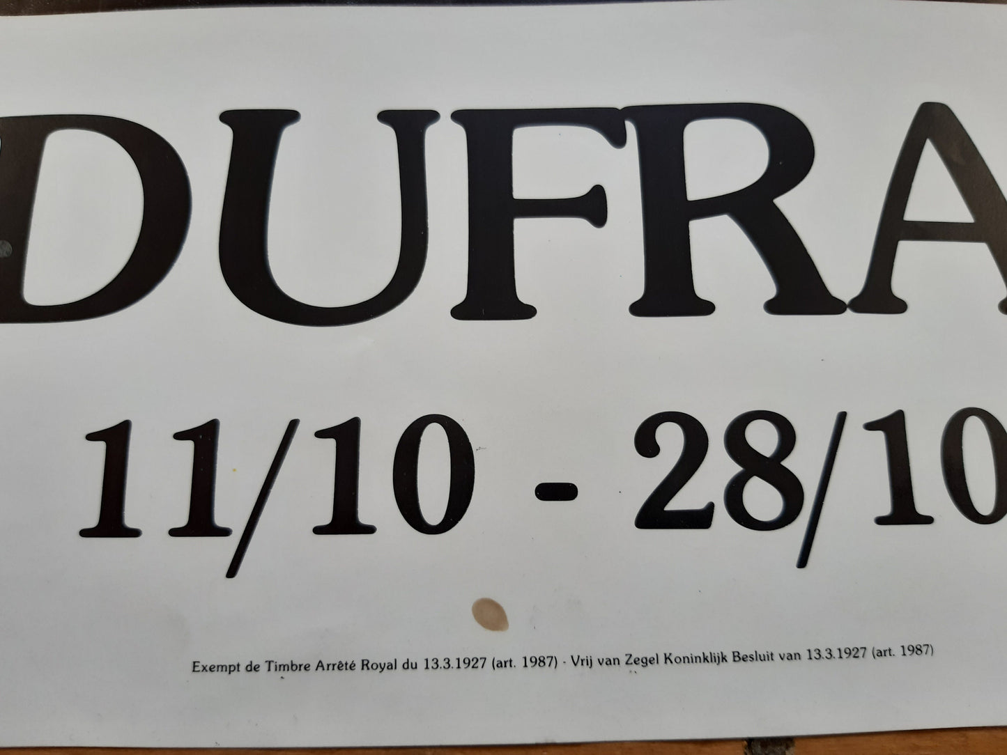 Paul Dufrane original art poster used - 20.1"×27.8" (51×70.5cm)