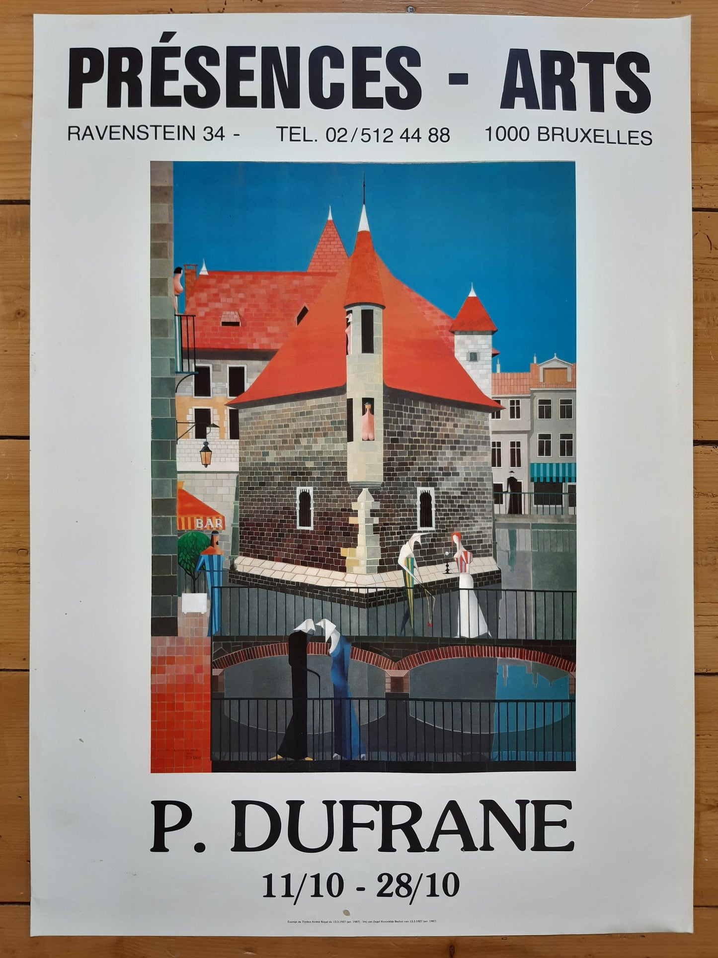 Paul Dufrane original art poster used - 20.1"×27.8" (51×70.5cm)