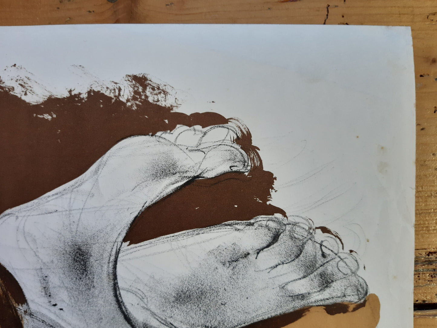 Hans Erni original art exhibition poster - 18.7"×25.6" (47.5×65cm)