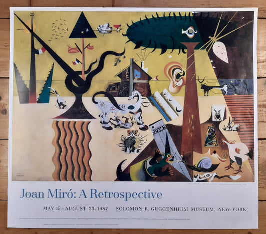 Miro vintage art poster - 28.7"×25.4" (73×64.5cm)