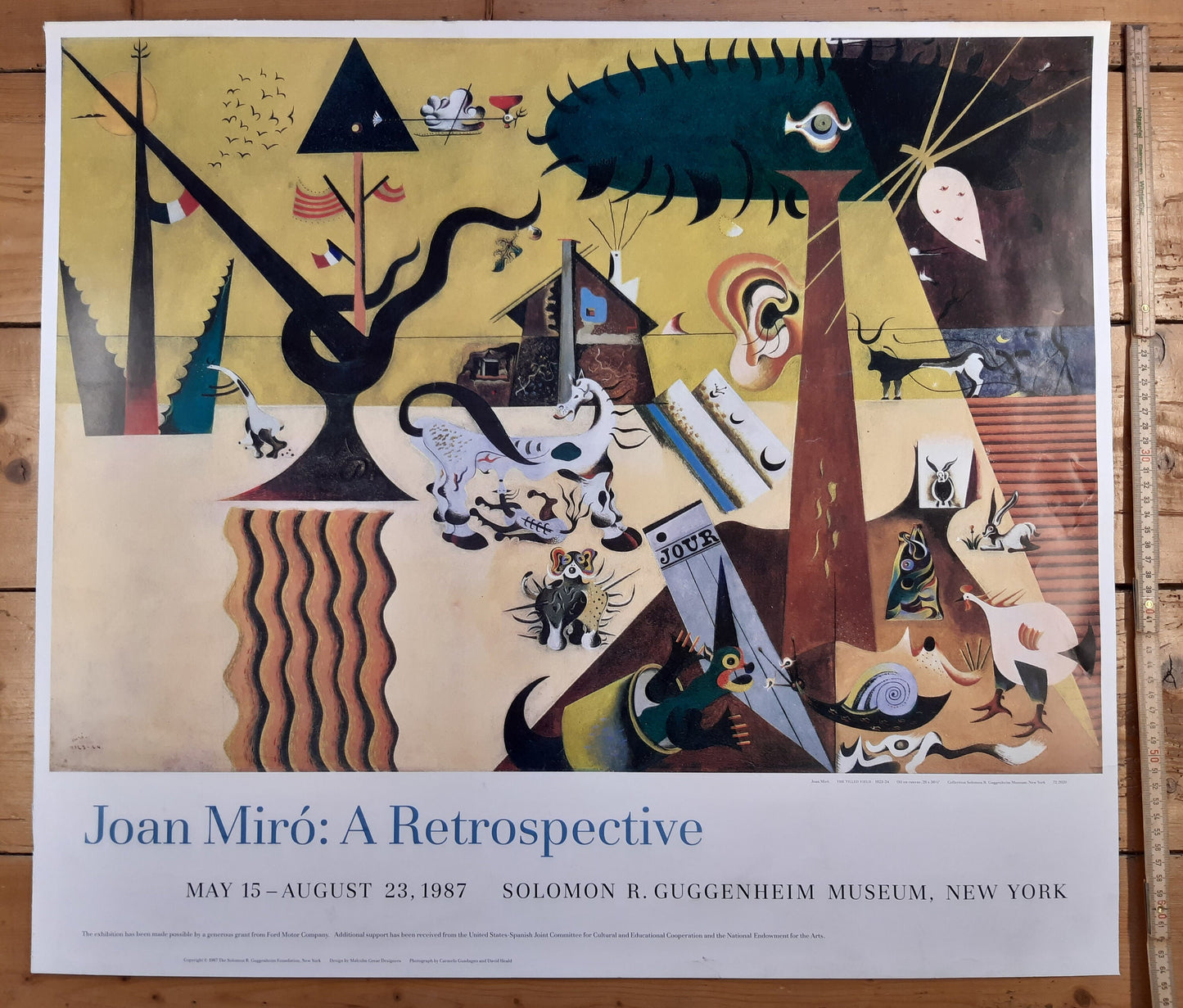 Miro vintage art poster - 28.7"×25.4" (73×64.5cm)
