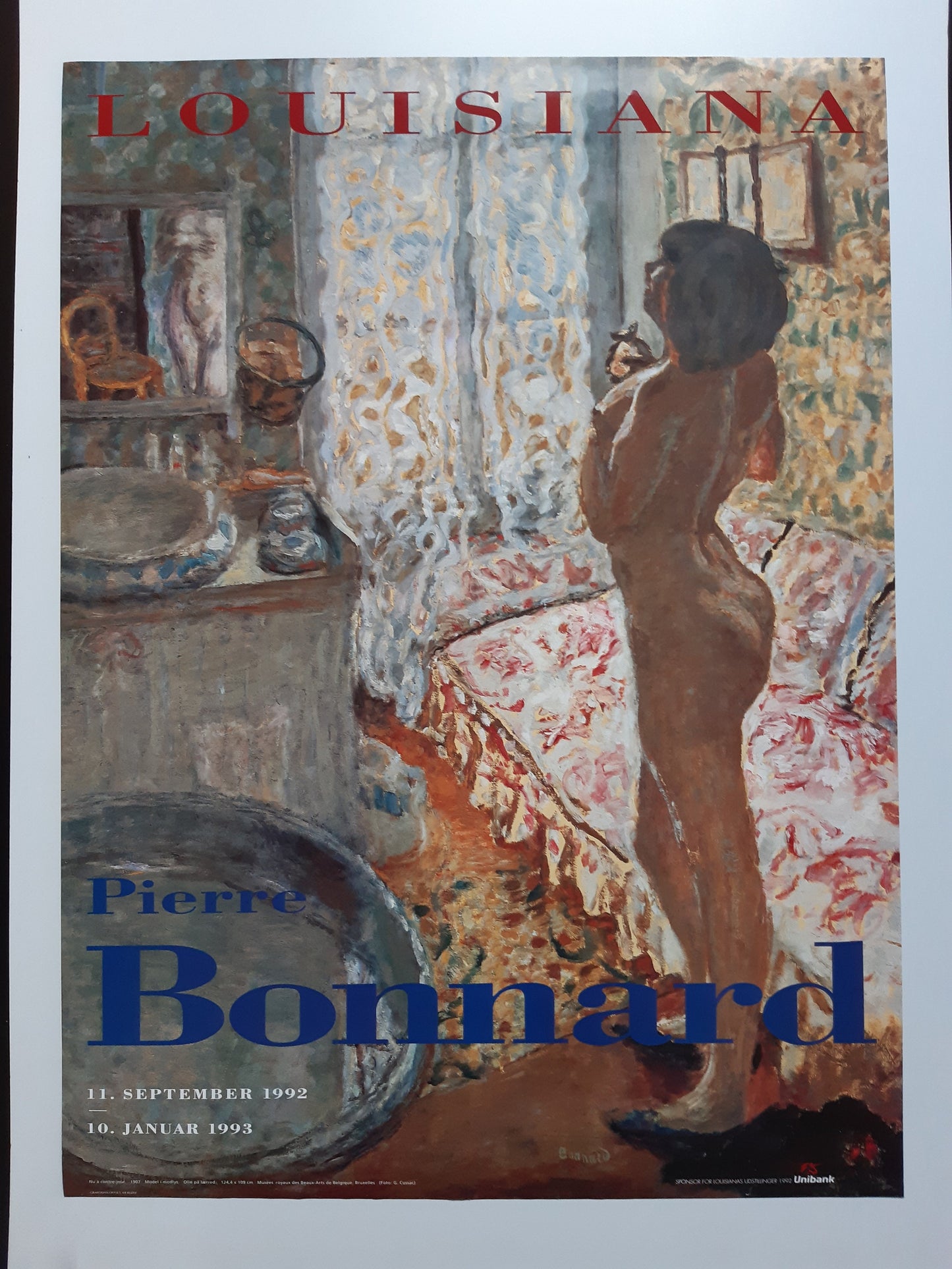 Pierre Bonnard original art poster - 24.2"×33.3" (61.5×84.5cm)