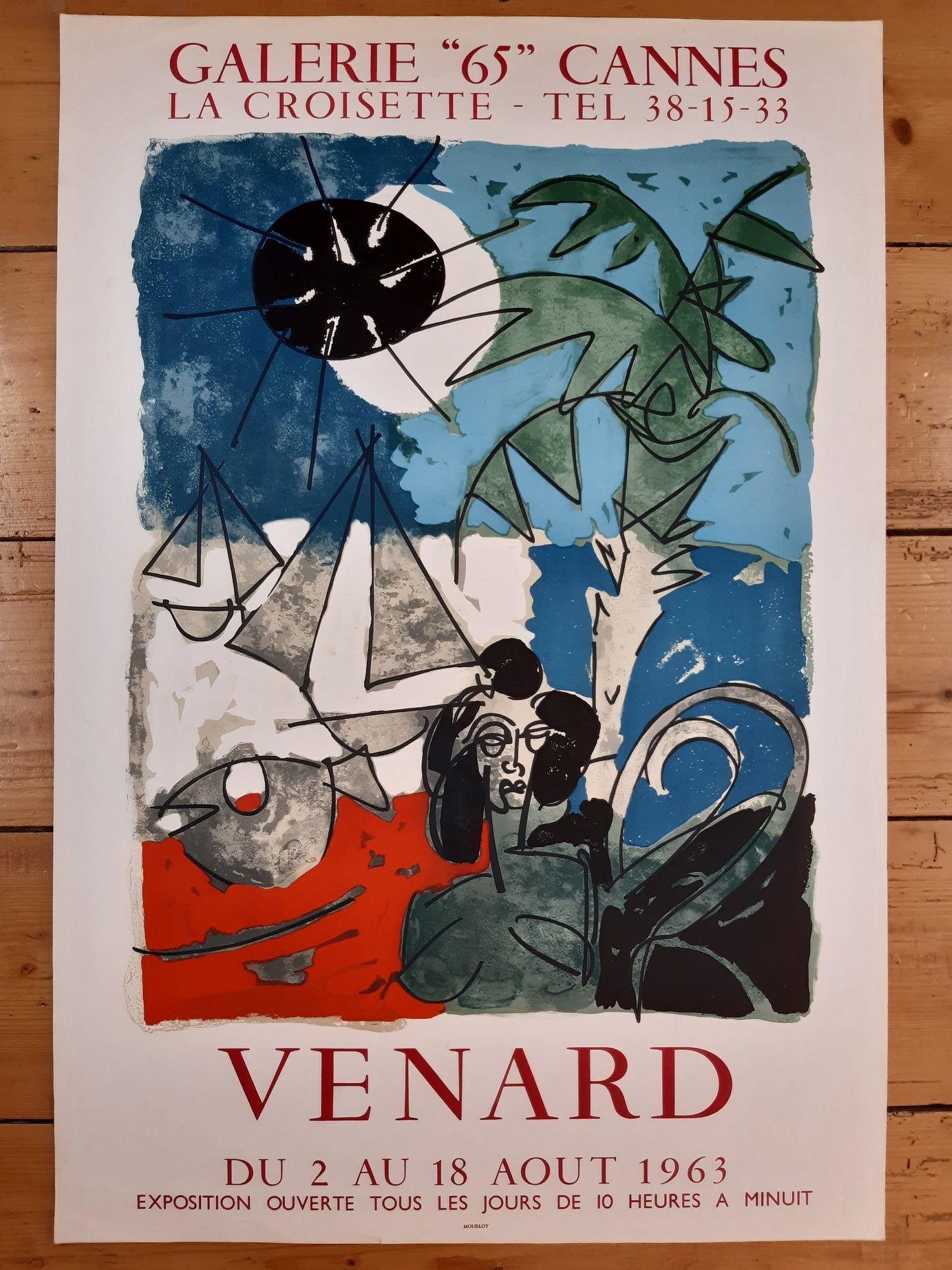 Claude Venard original art poster - 20.2"×29.9" (51.2×76cm)