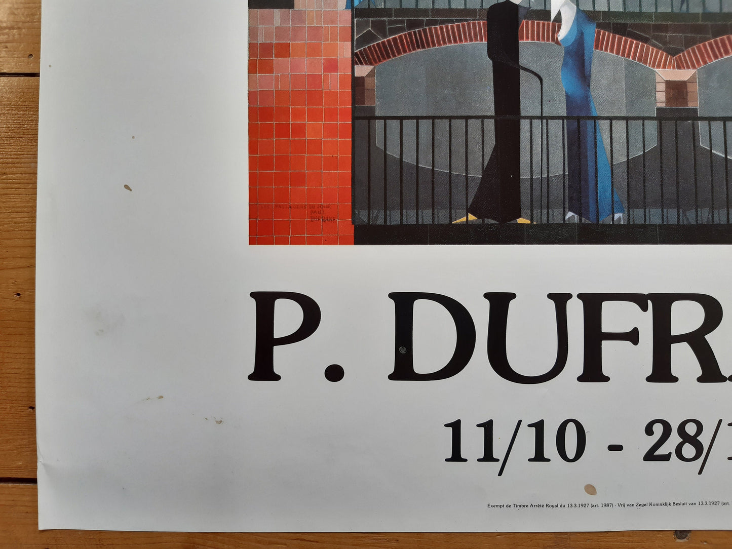 Paul Dufrane original art poster used - 20.1"×27.8" (51×70.5cm)