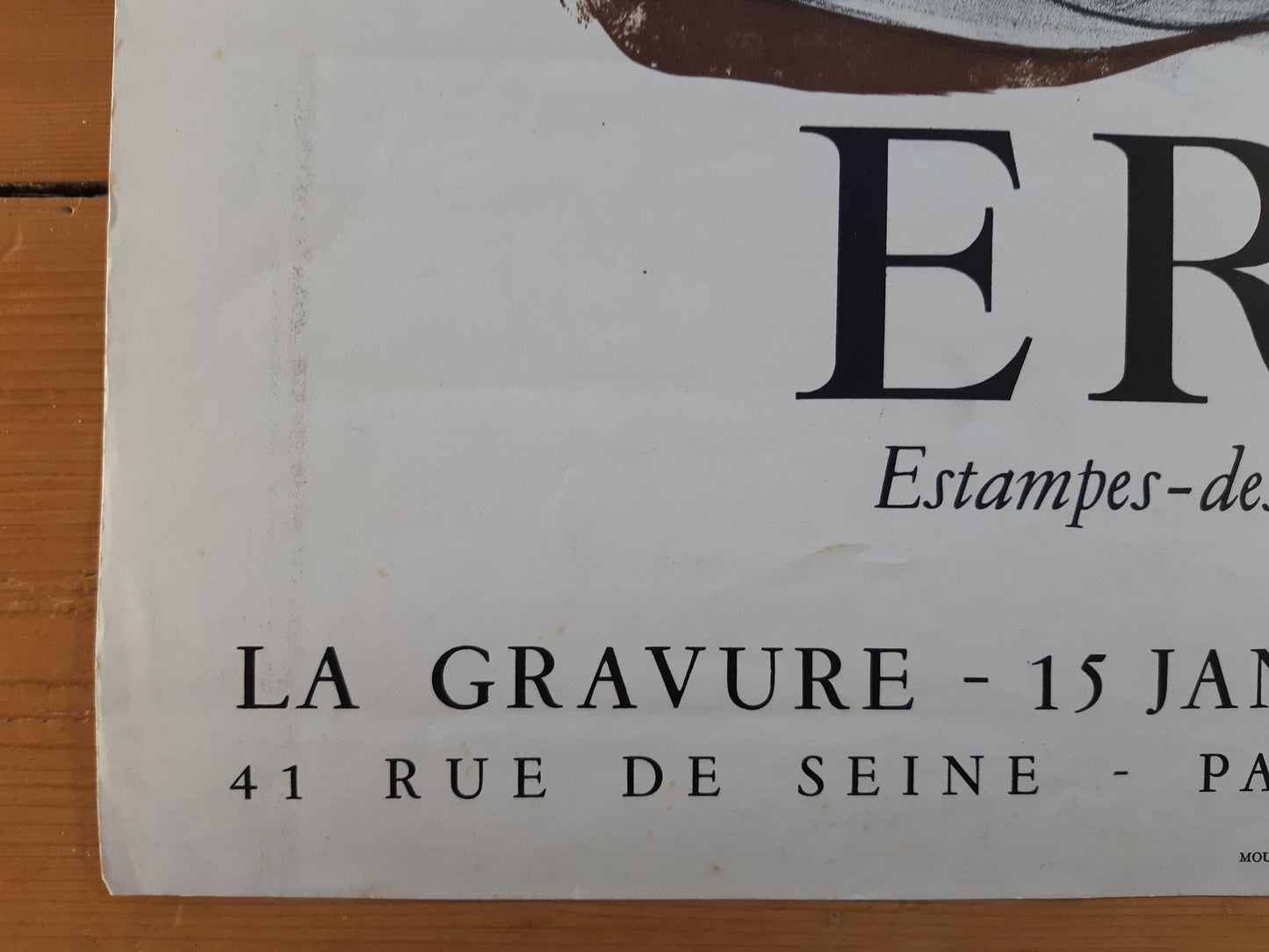 Hans Erni original art exhibition poster - 18.7"×25.6" (47.5×65cm)