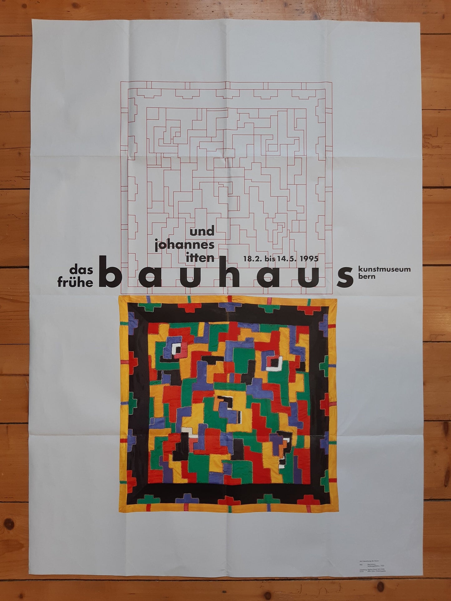 Johannes Itten art exhibition poster - 35.4"×50.4" (90×128cm)