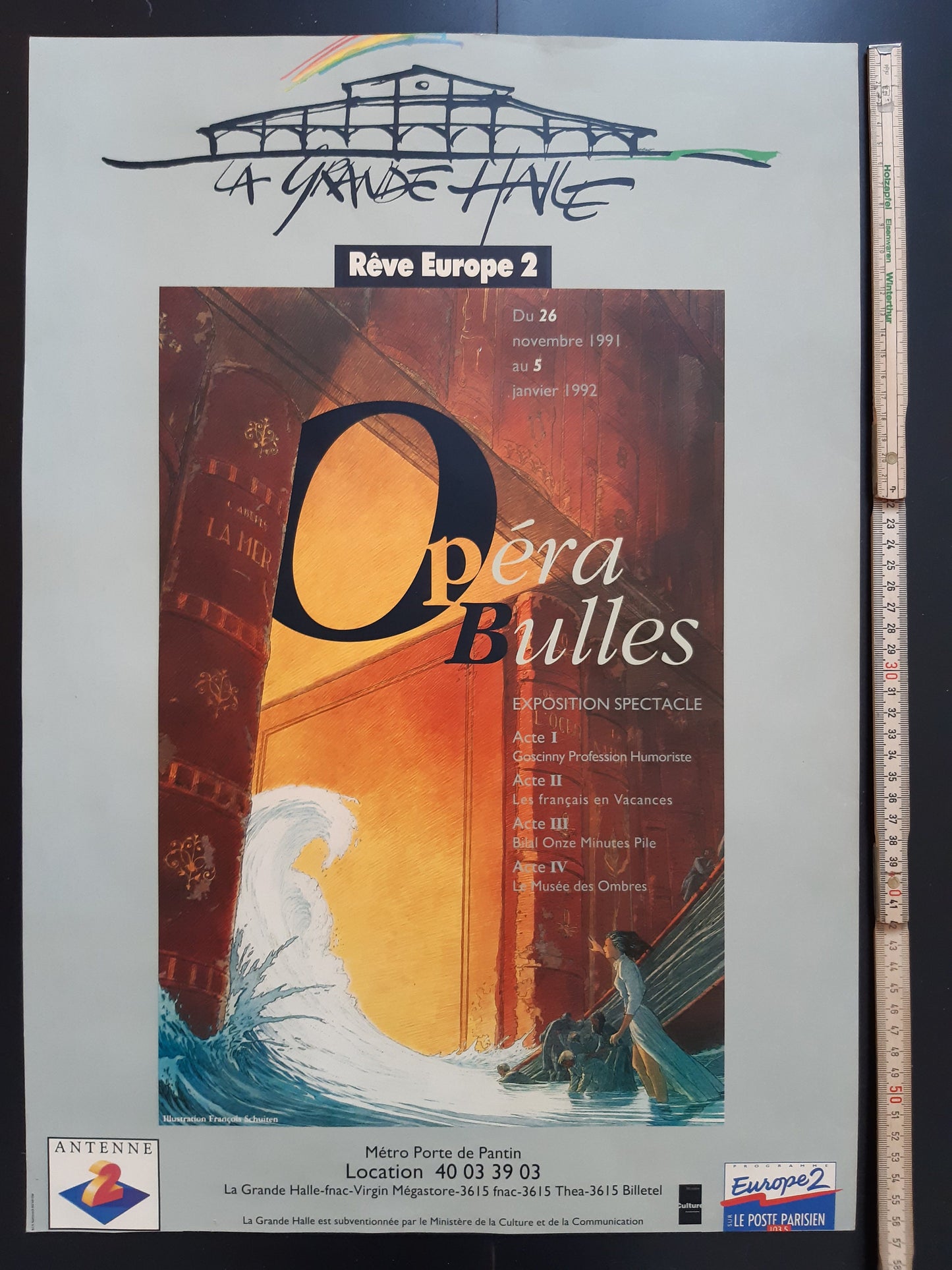 Schuiten original art exhibition poster - 15.7"×23.2" (40×59cm)
