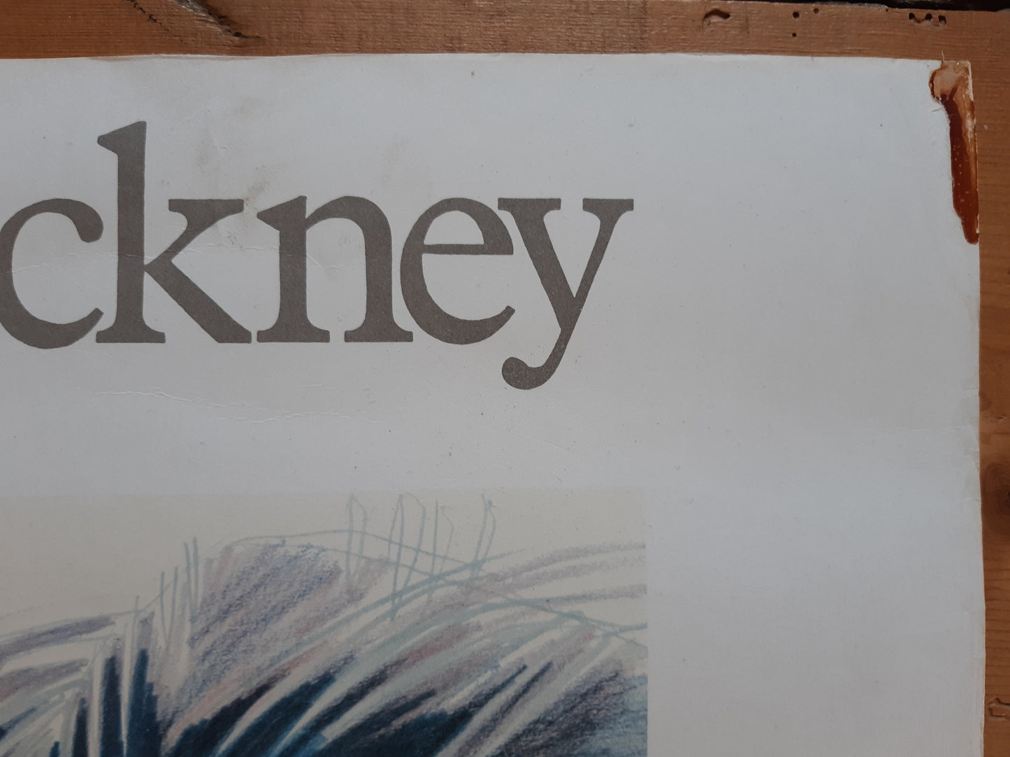 David Hockney original art poster used - 19.7"×28.0" (50×71cm)