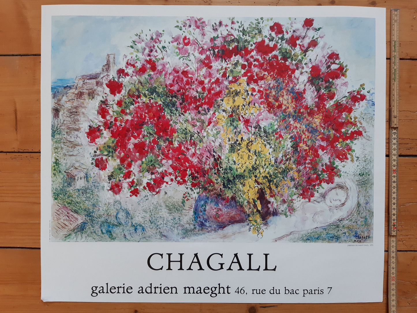 Marc Chagall original art poster - 25.2"×21.7" (64×55cm)