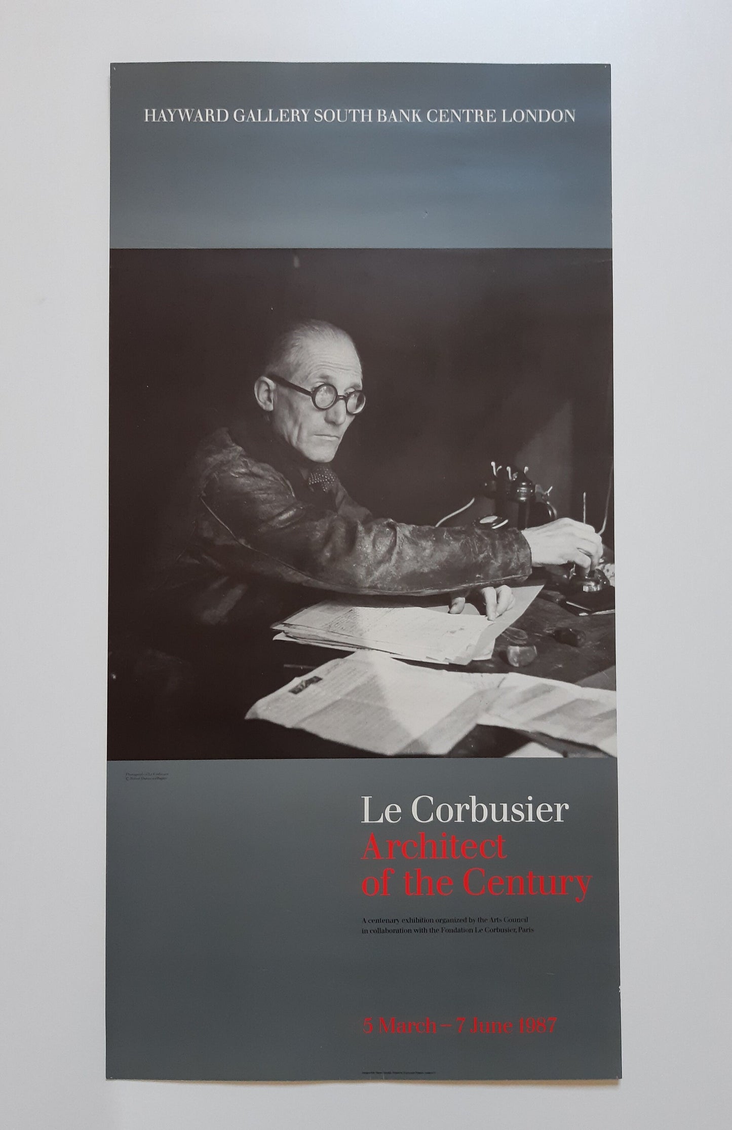 Le Corbusier original art poster - 13.8"×27.6" (35×70cm)