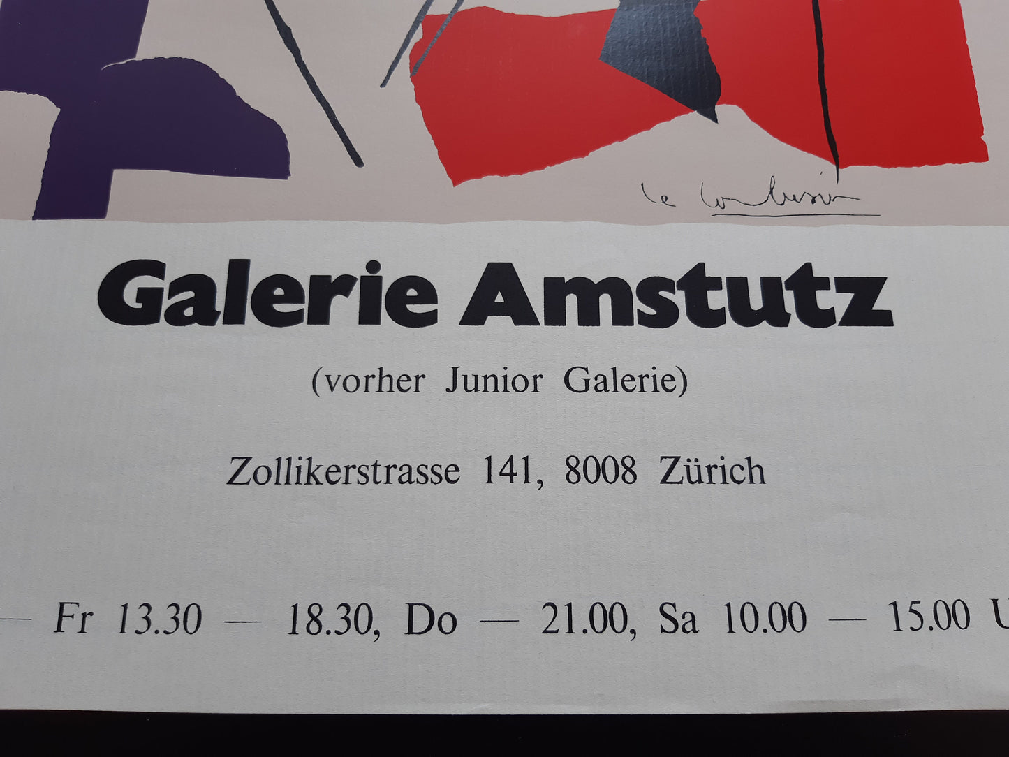 Le Corbusier original art poster - 16.9"×26.4" (43×67cm)