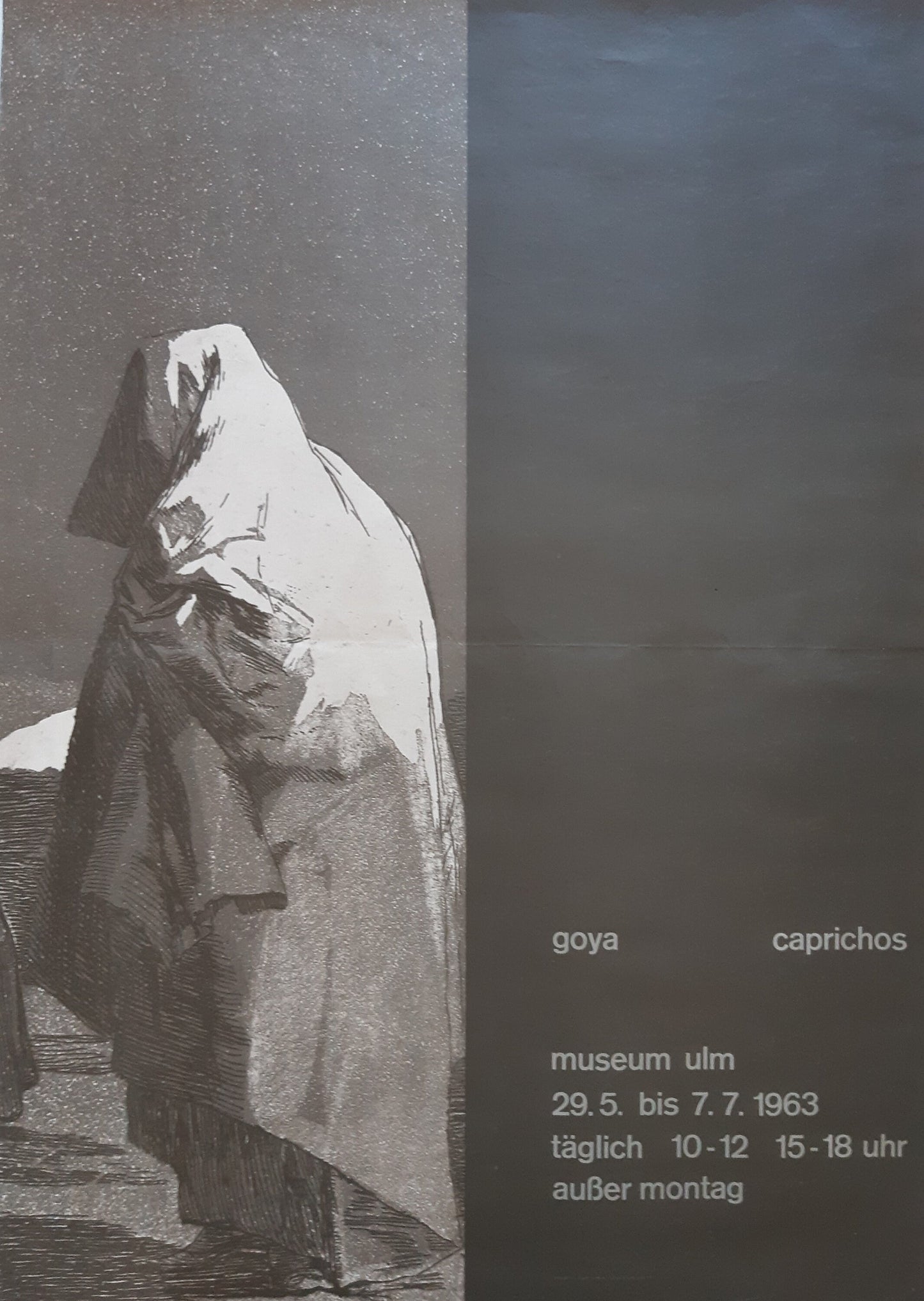 Francisco Goya original art exhibition poster - 23.3"×33.1" (59.2×84cm)