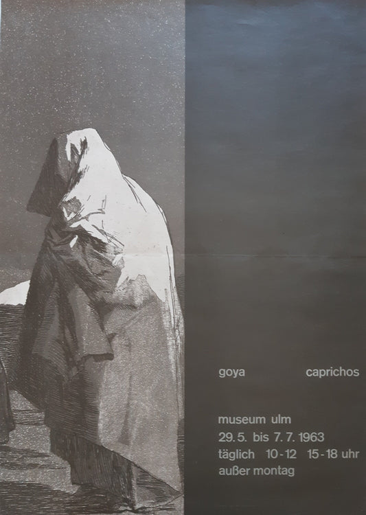 Francisco Goya original art exhibition poster - 23.3"×33.1" (59.2×84cm)