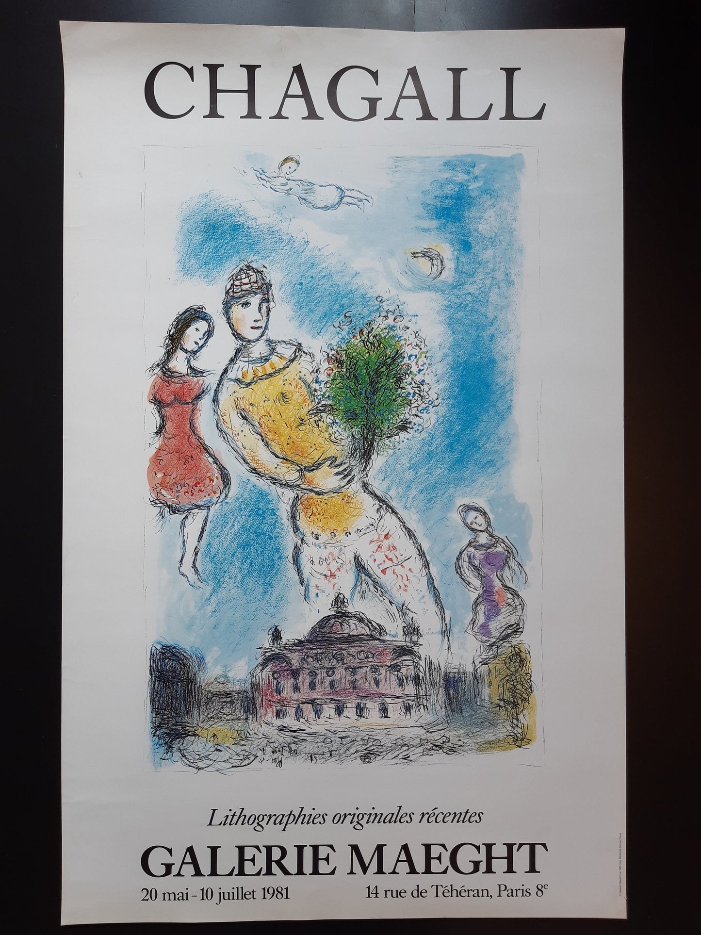Marc Chagall original art poster - 22.6"×35.8" (57.5×91cm)