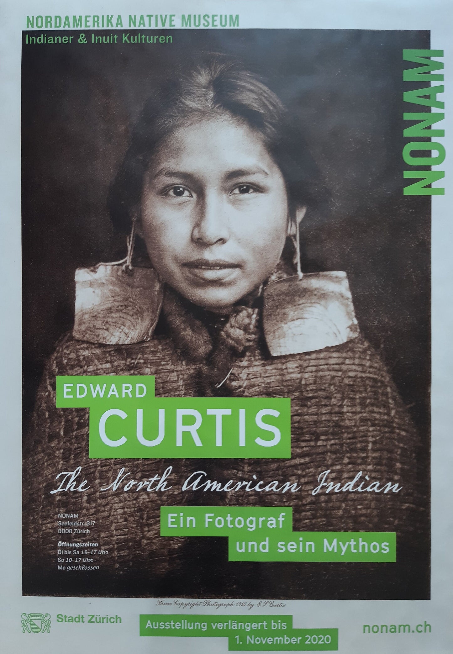 Edward Curtis photo poster - 35.4"×50.4" (90×128cm)