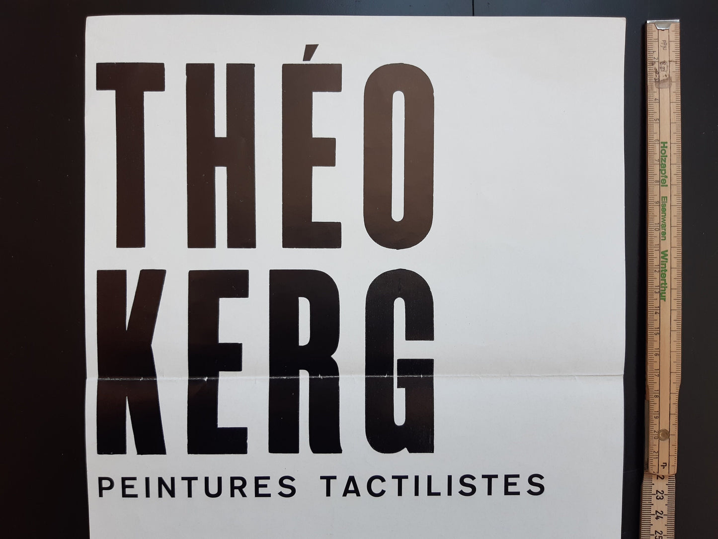 Theo Kerg original art poster folded - 10.2"×27.4" (26×69.5cm)