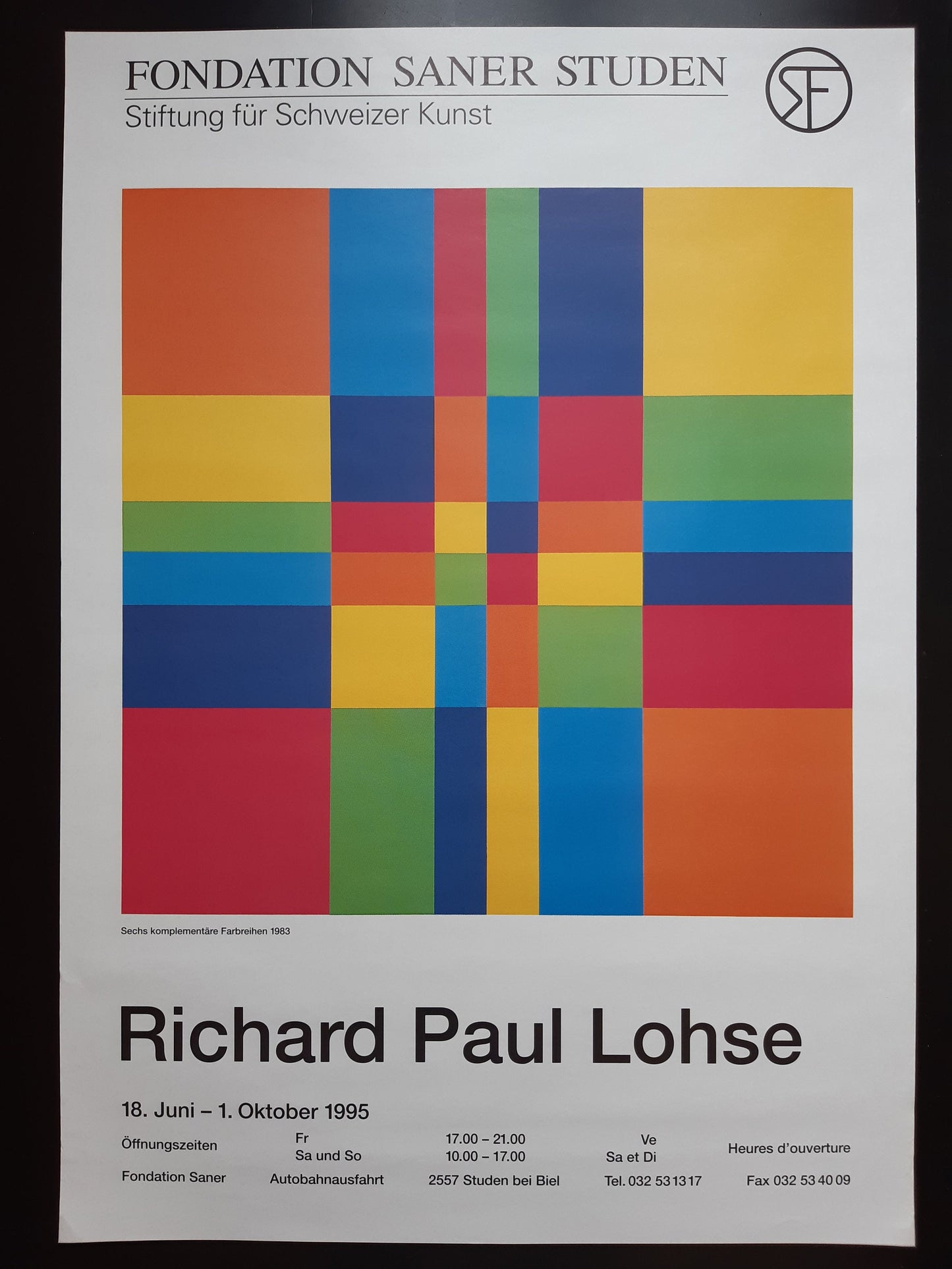 Richard Paul Lohse art exhibition poster - 27.6"×39.4" (70×100cm)