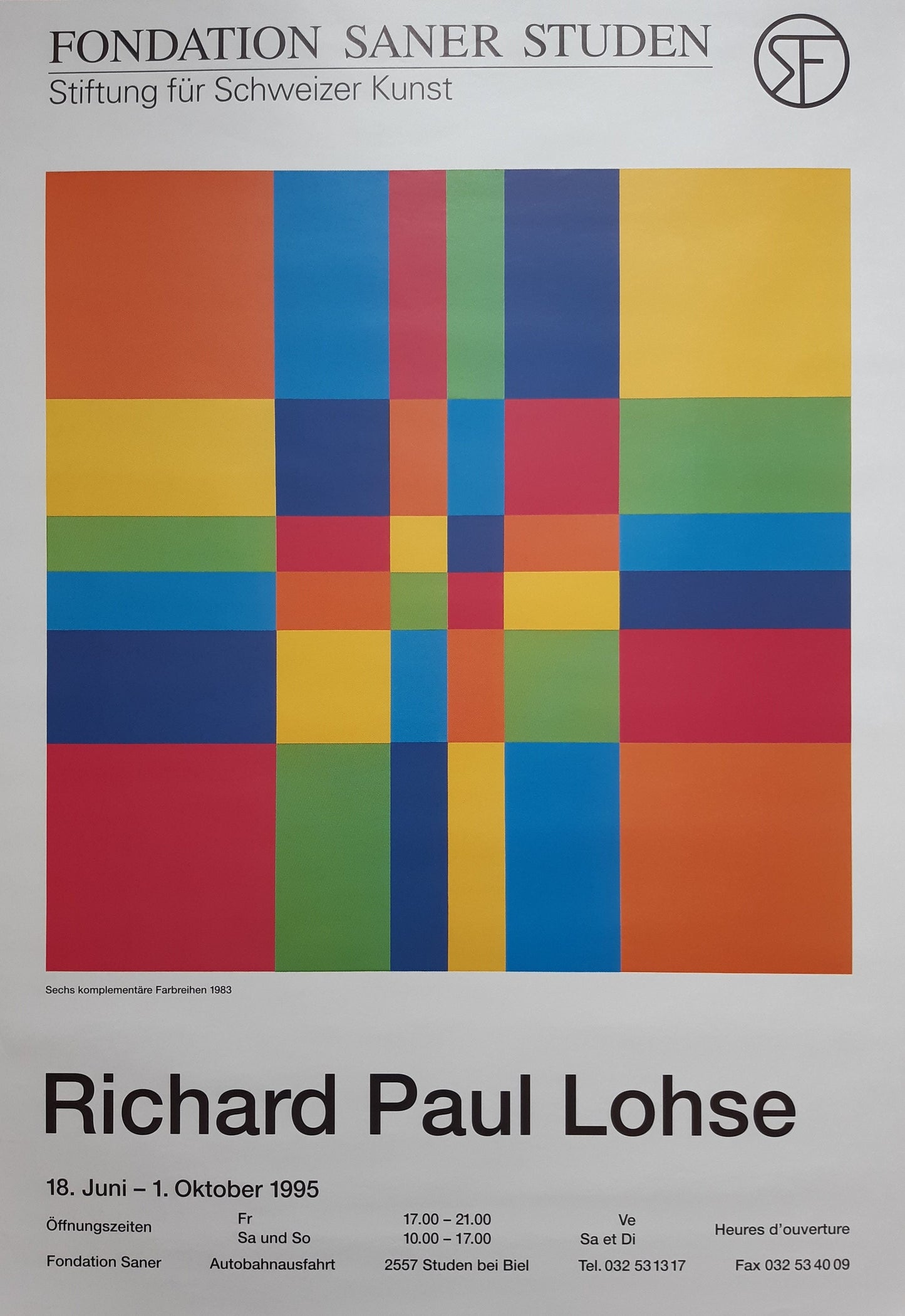 Richard Paul Lohse art exhibition poster - 27.6"×39.4" (70×100cm)