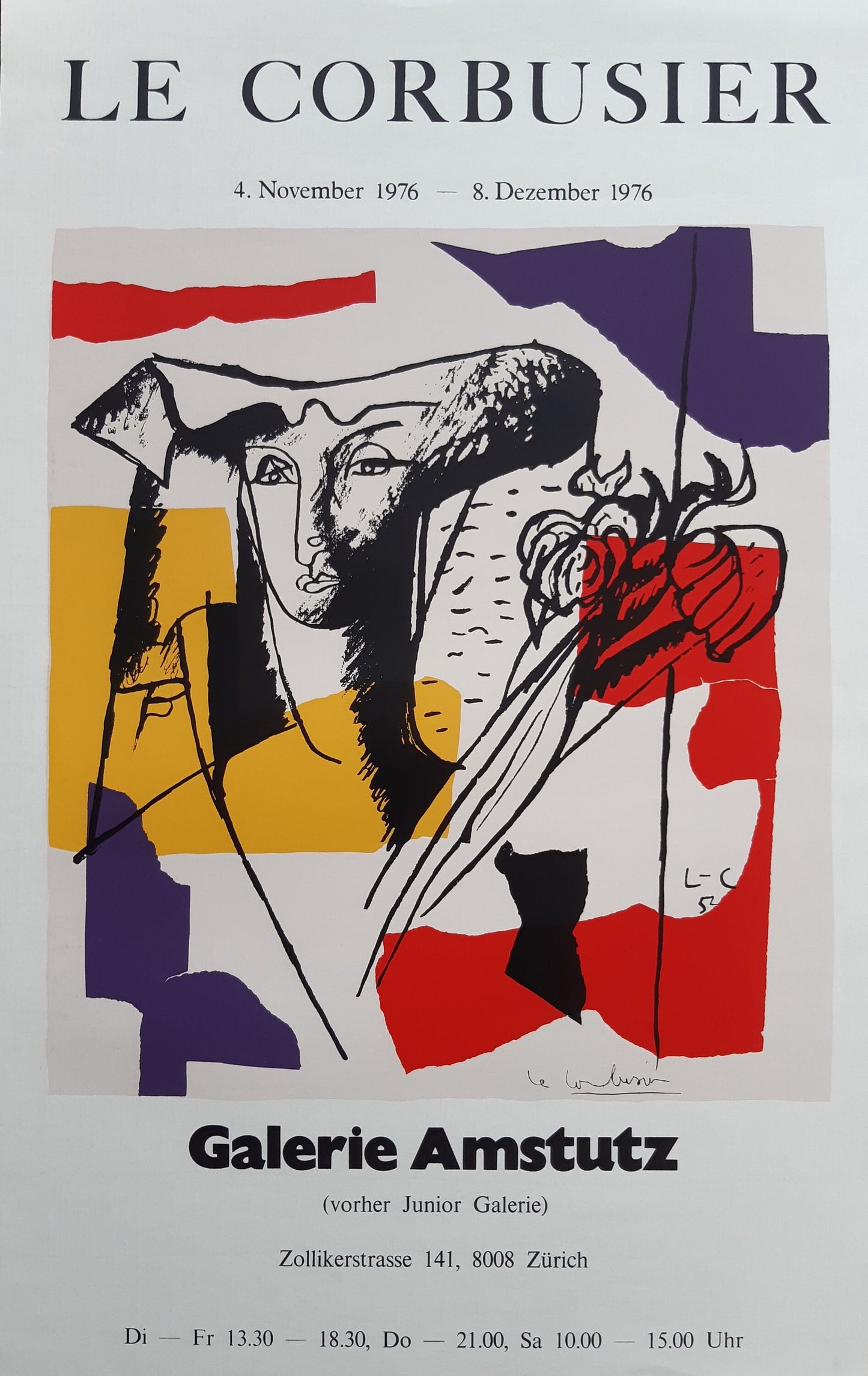 Le Corbusier original art poster - 16.9"×26.4" (43×67cm)