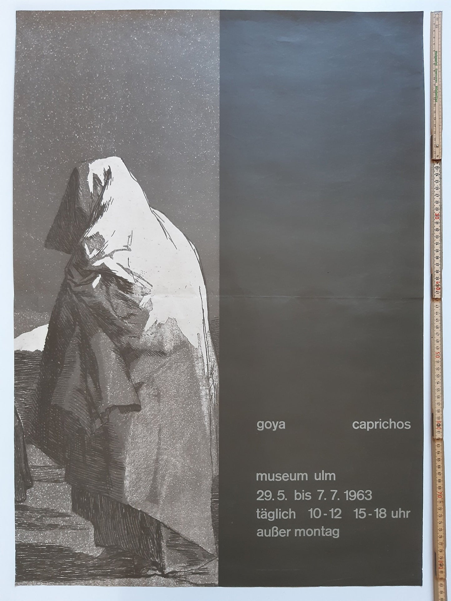 Francisco Goya original art exhibition poster - 23.3"×33.1" (59.2×84cm)
