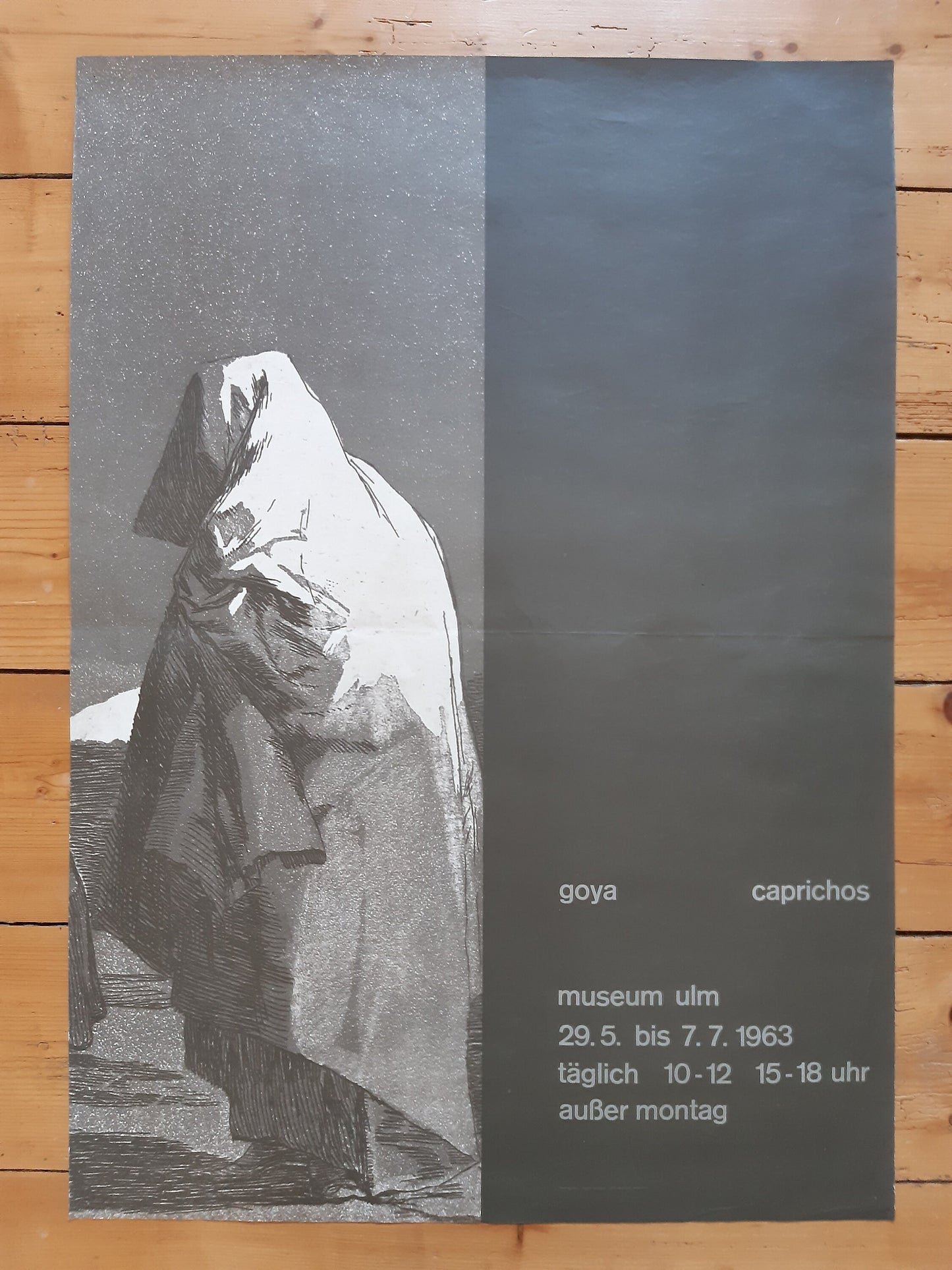 Francisco Goya original art exhibition poster - 23.3"×33.1" (59.2×84cm)