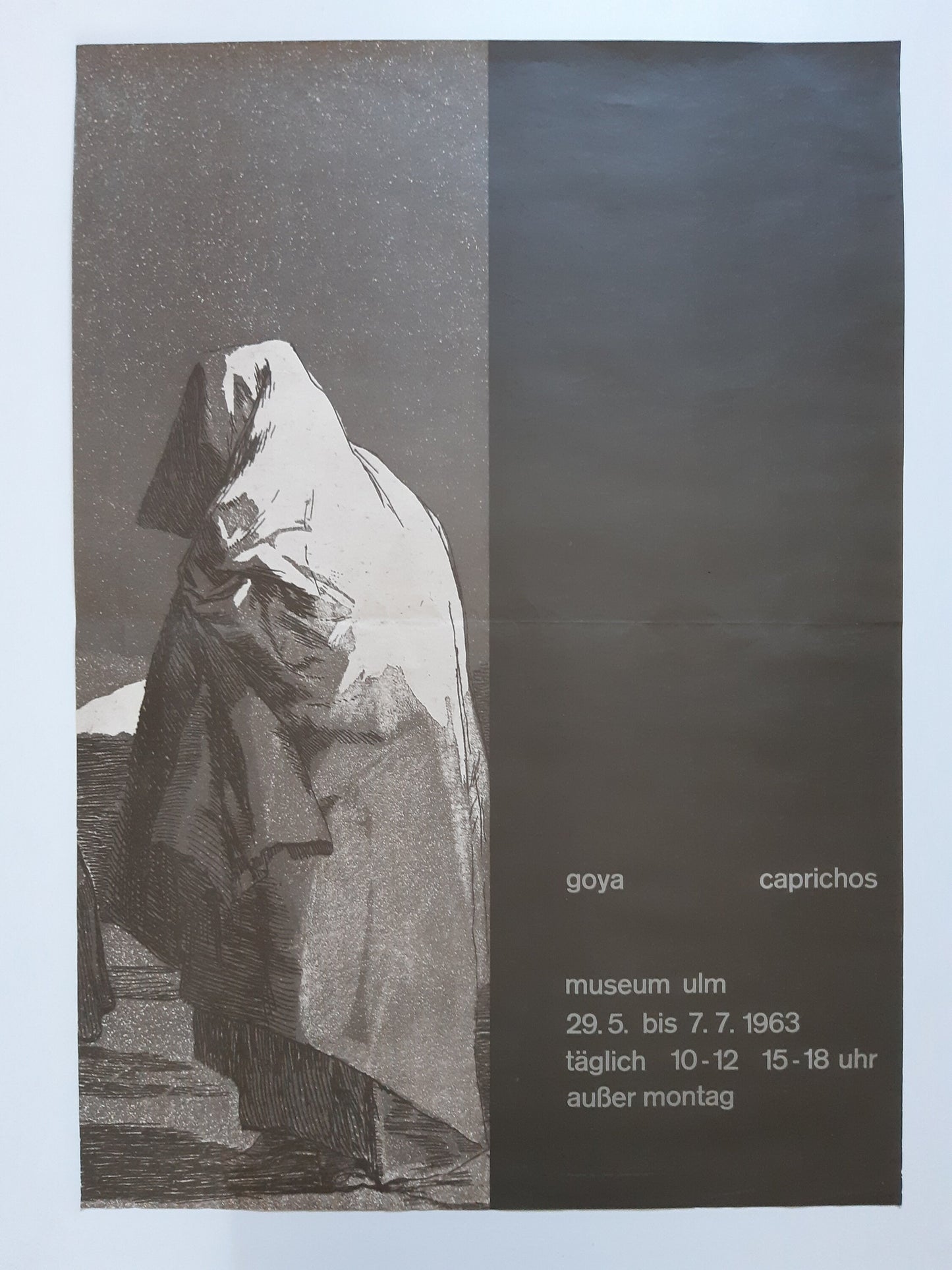 Francisco Goya original art exhibition poster - 23.3"×33.1" (59.2×84cm)