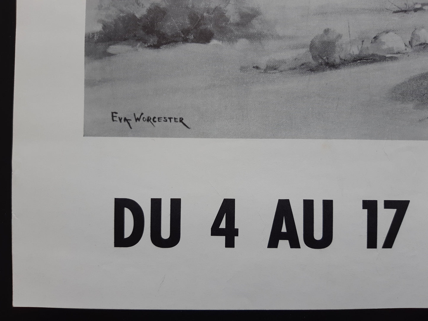 Eva Worcester vintage art exhibition poster