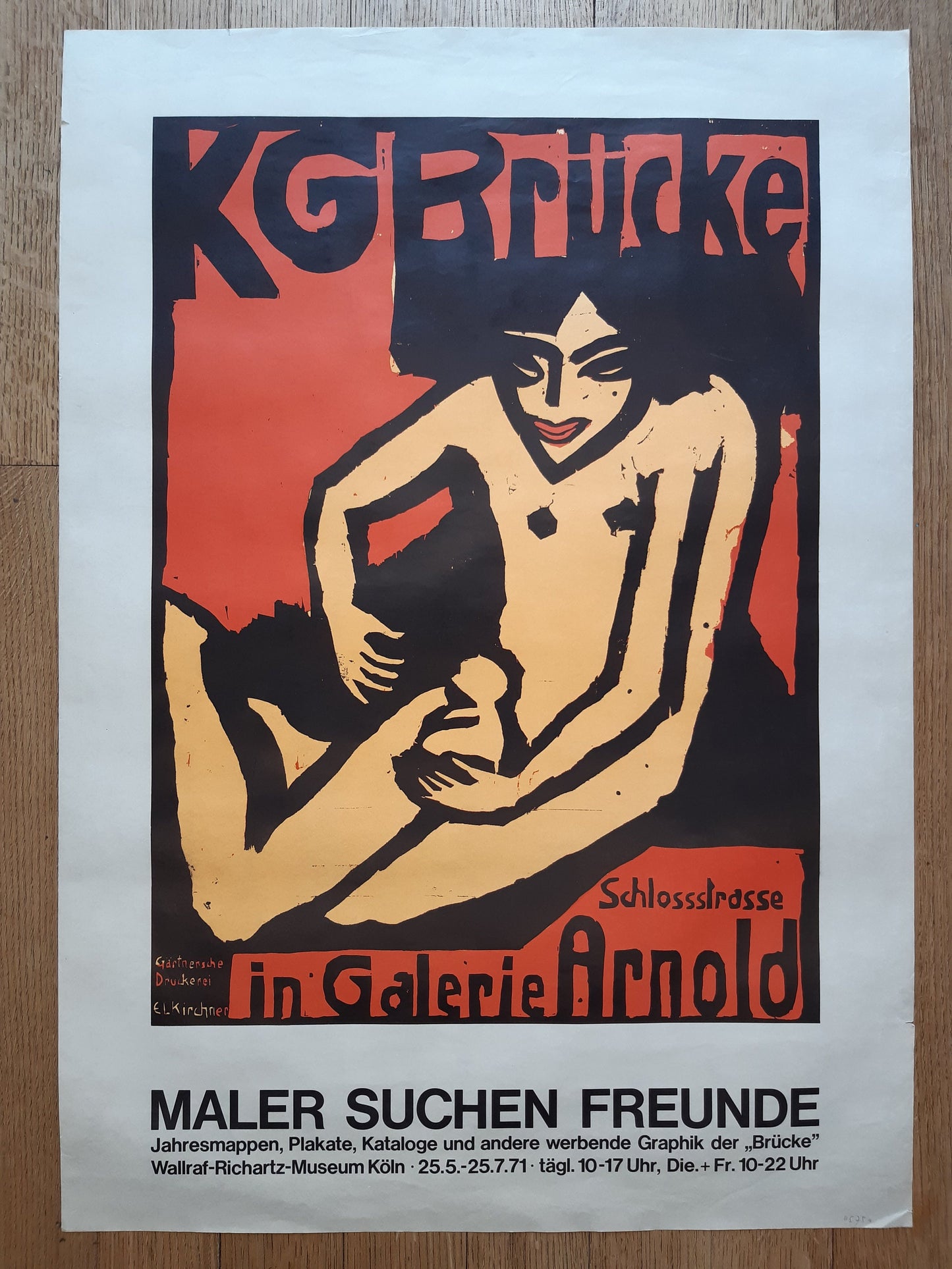 E. L. Kirchner vintage art poster - 23.2"×32.7" (59×83cm)