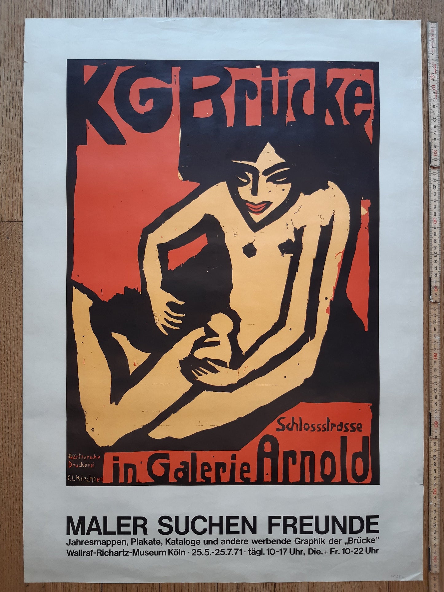 E. L. Kirchner vintage art poster - 23.2"×32.7" (59×83cm)