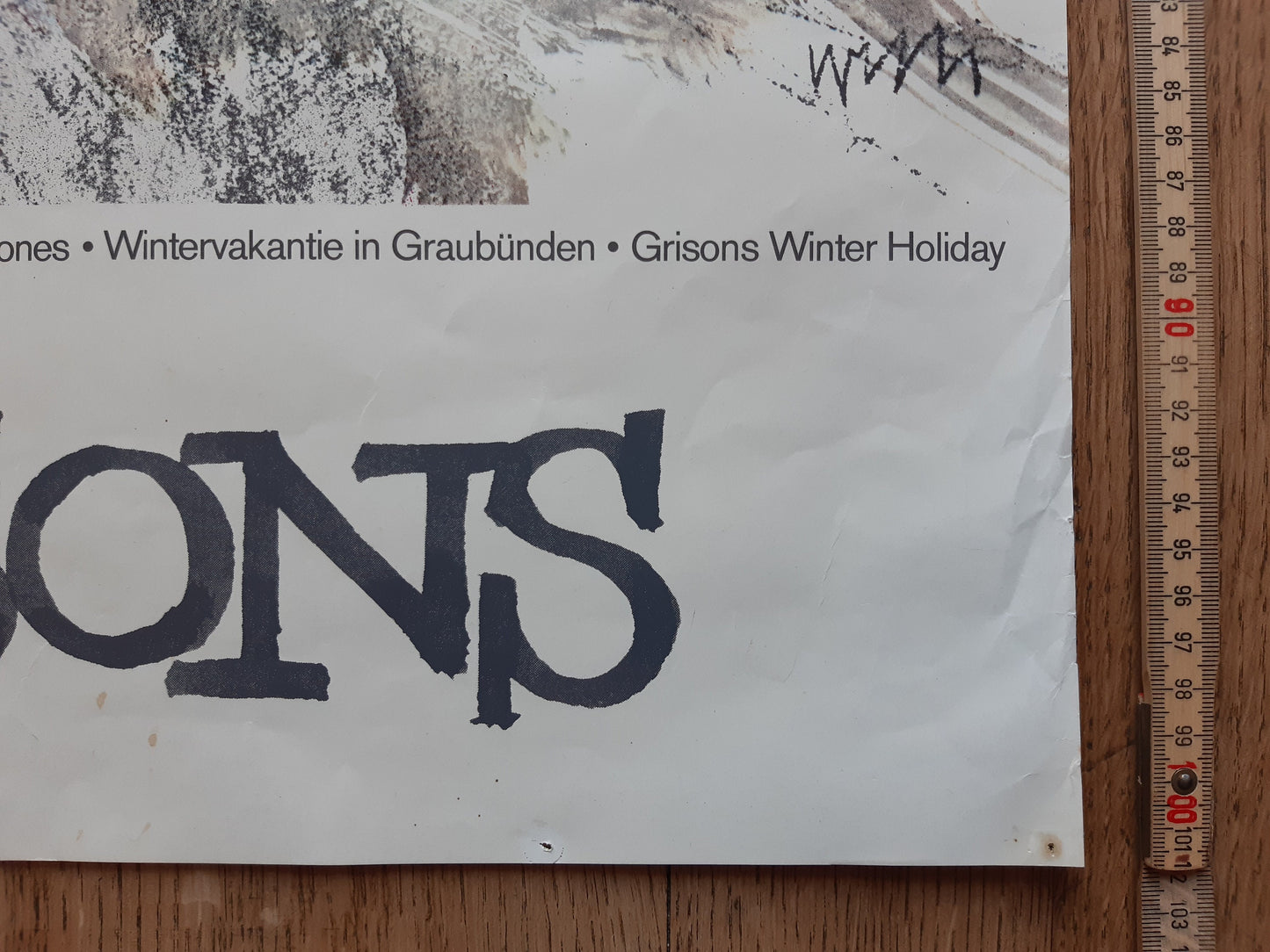Swiss vintage travel poster Grison - 25.2"×40.2" (64×102cm)