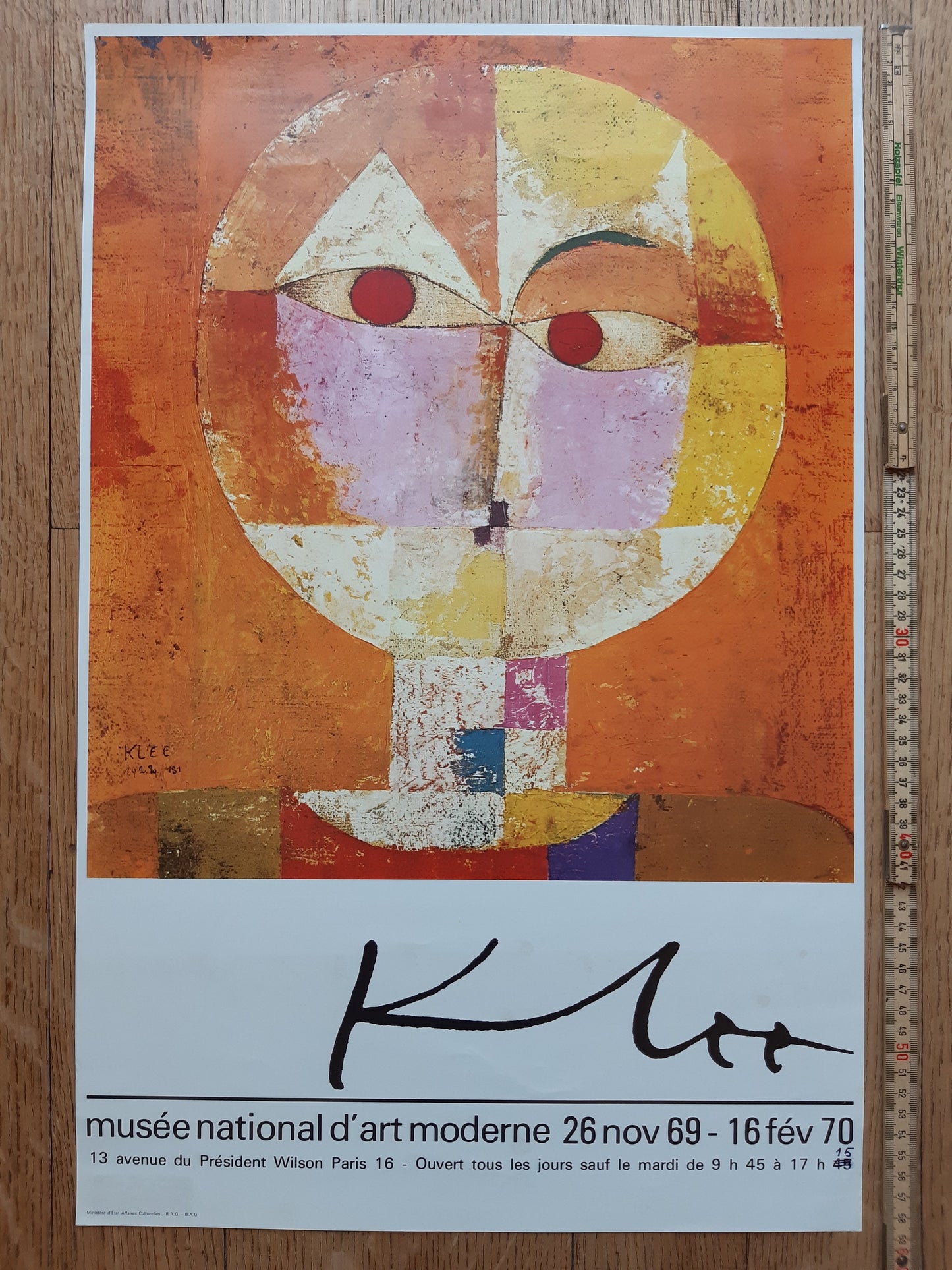 Paul Klee original art poster - 15.2"×23.2" (38.7×59cm)