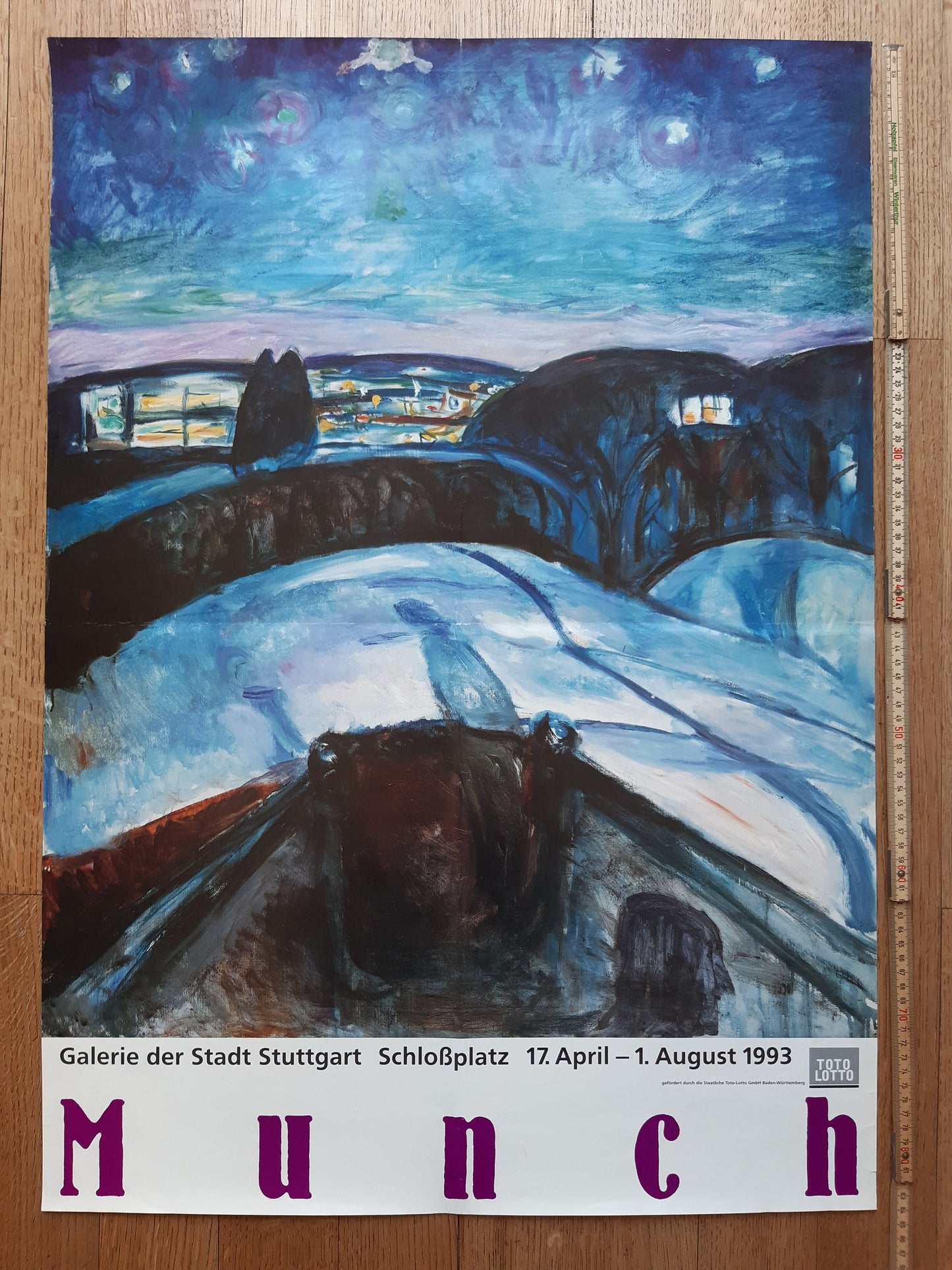 Edvard Munch original art poster folded - 23.4"×33.1" (59.4×84cm)