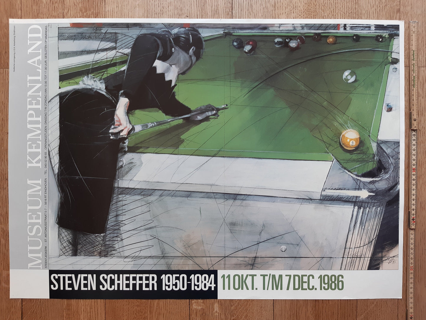 Steven Scheffer original art exhibition poster - 22.2"×31.3" (56.5×79.6cm)