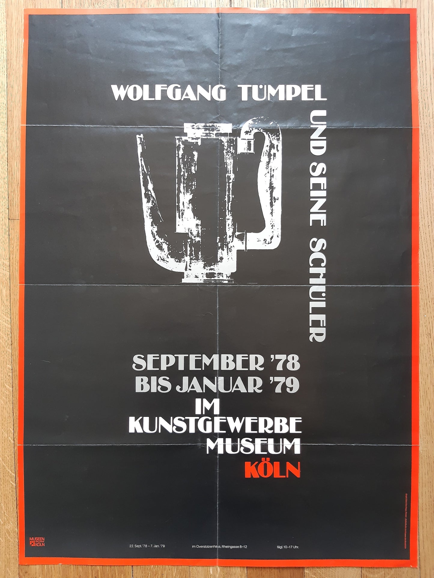 Wolfgang Tümpel art exhibition poster folded - 23.4"×33.1" (59.4×84cm)