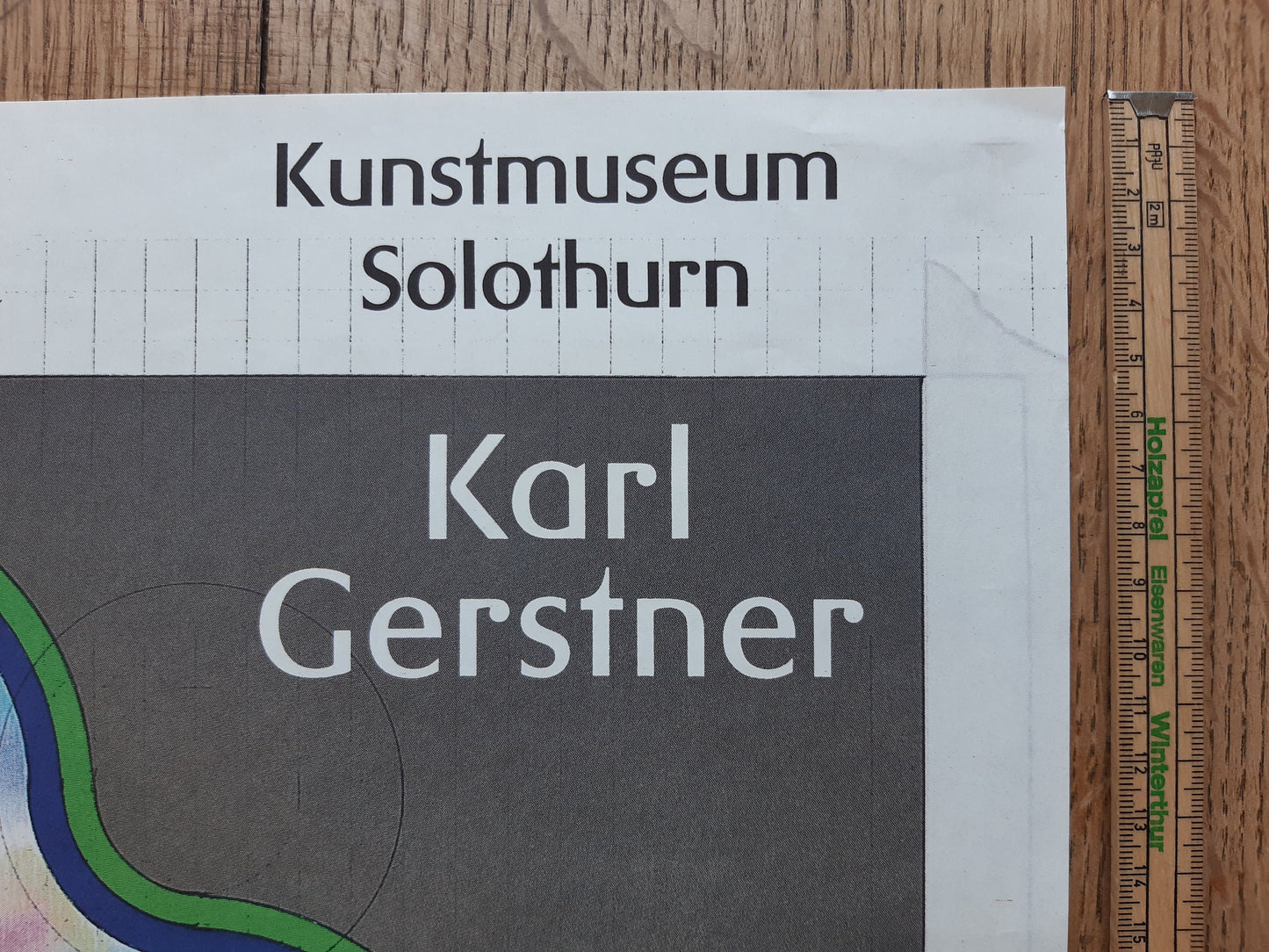 Karl Gerstner original art exhibition poster - 18.5"×26.0" (47×66cm)