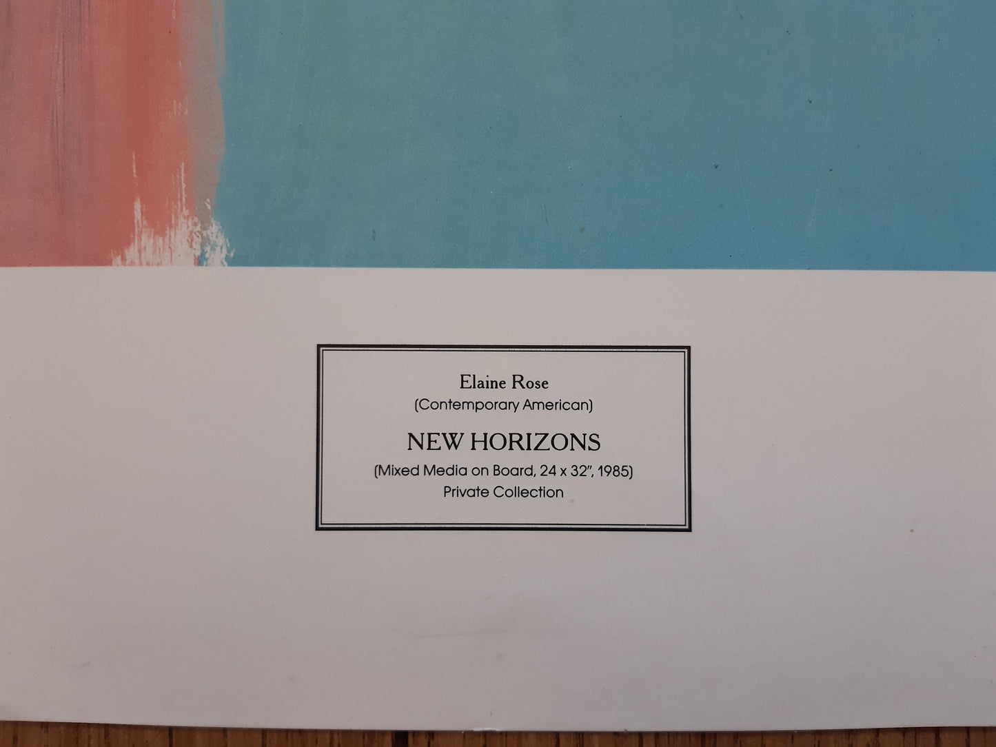 Elaine Rose original art poster - 35.2"×28.7" (89.5×73cm)