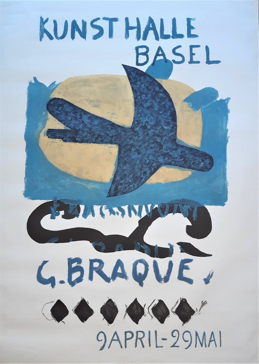 Georges Braque original art exhibition poster - 35.8"×50.0" (91×127cm)